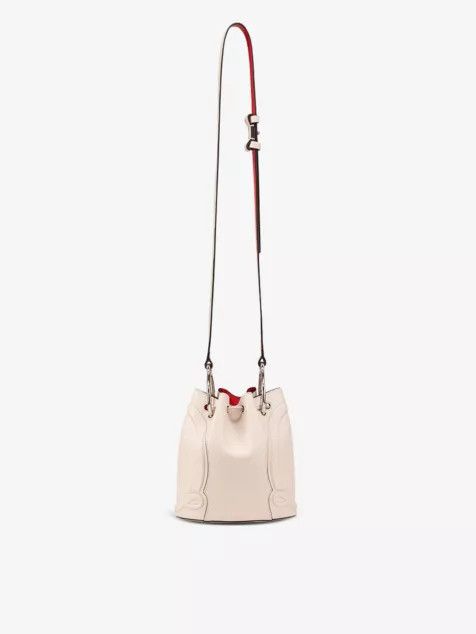 Christian Louboutin o1s1wg110125 Size:OS/Side Leather Bucket Bag in White Size ONE SIZE - 4 Thumbnail