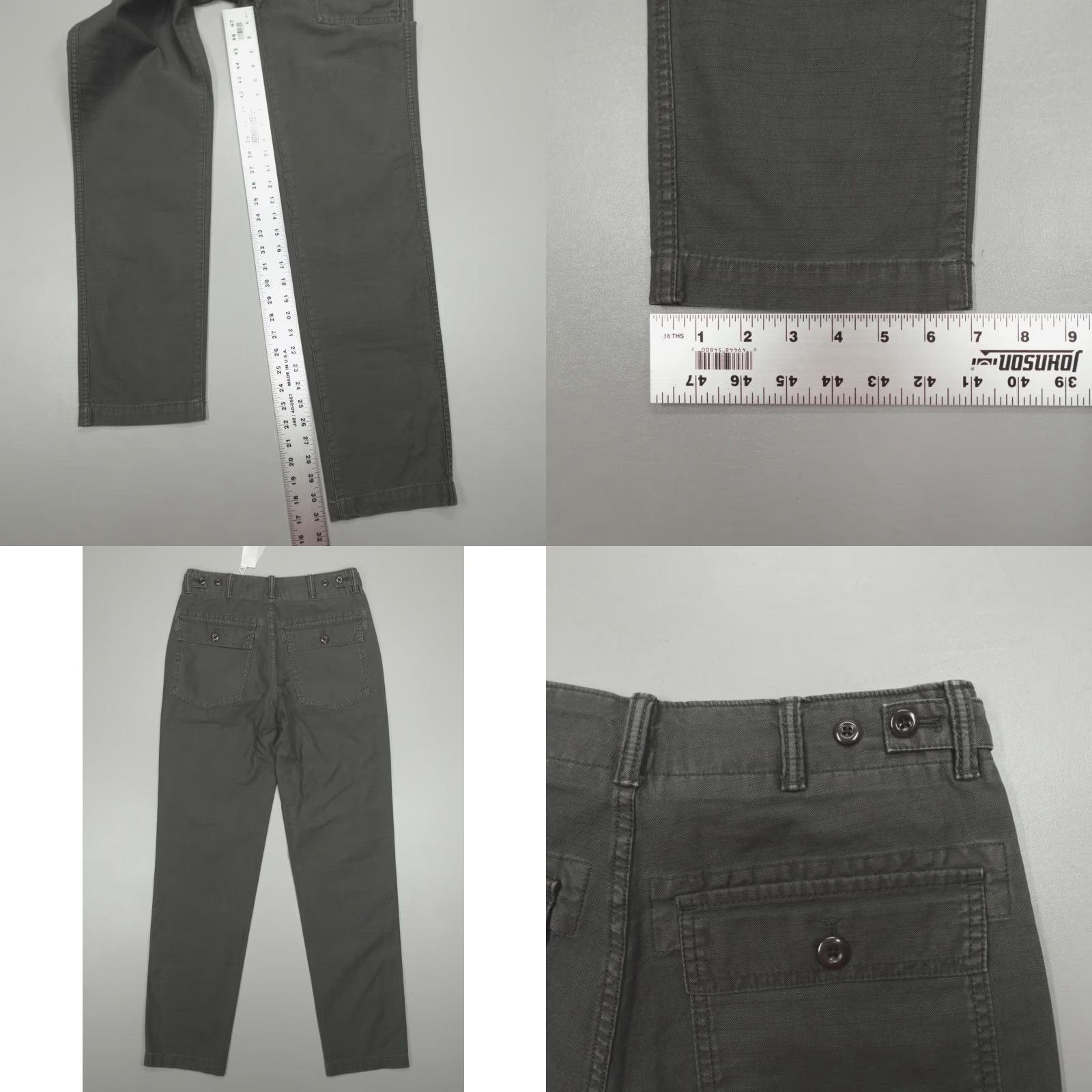 Outerknown Outerknown The Utilitarian Pants Men 28x32 Organic Cotton SOT Grey Cargo Pants Straight Leg Regular Fit (Gray) Size US 28 / EU 44 - 8 Thumbnail