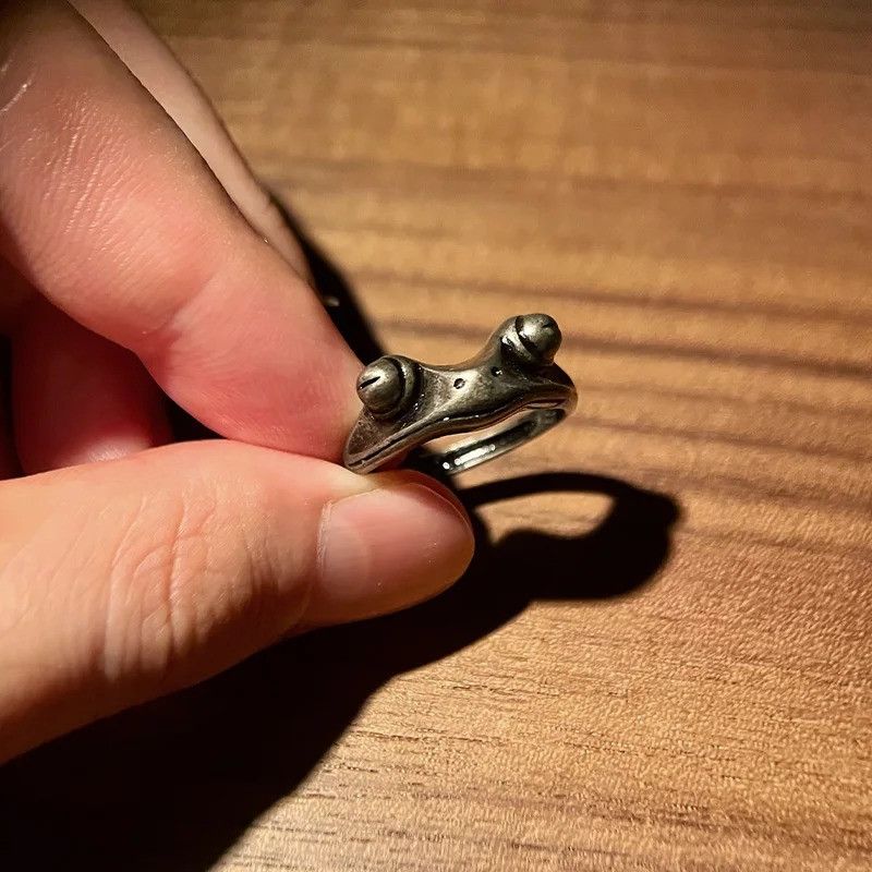 Jewelry × Vintage Retro Distressed Frog Ring Size ONE SIZE - 7 Thumbnail