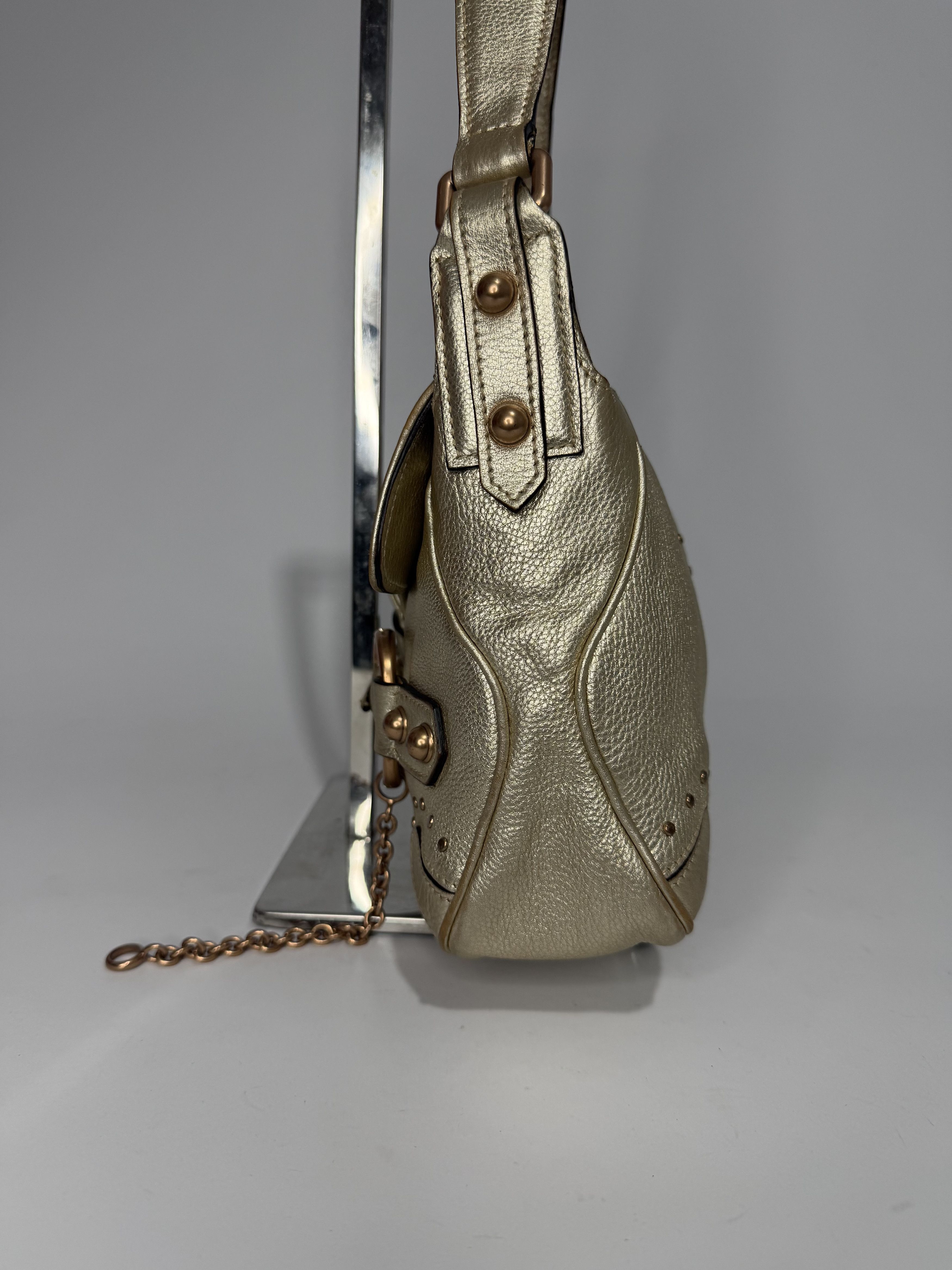 Gucci GUCCI Tom Ford Metallic Calfskin Horsebit Chain Studded Bag Size ONE SIZE - 6 Thumbnail