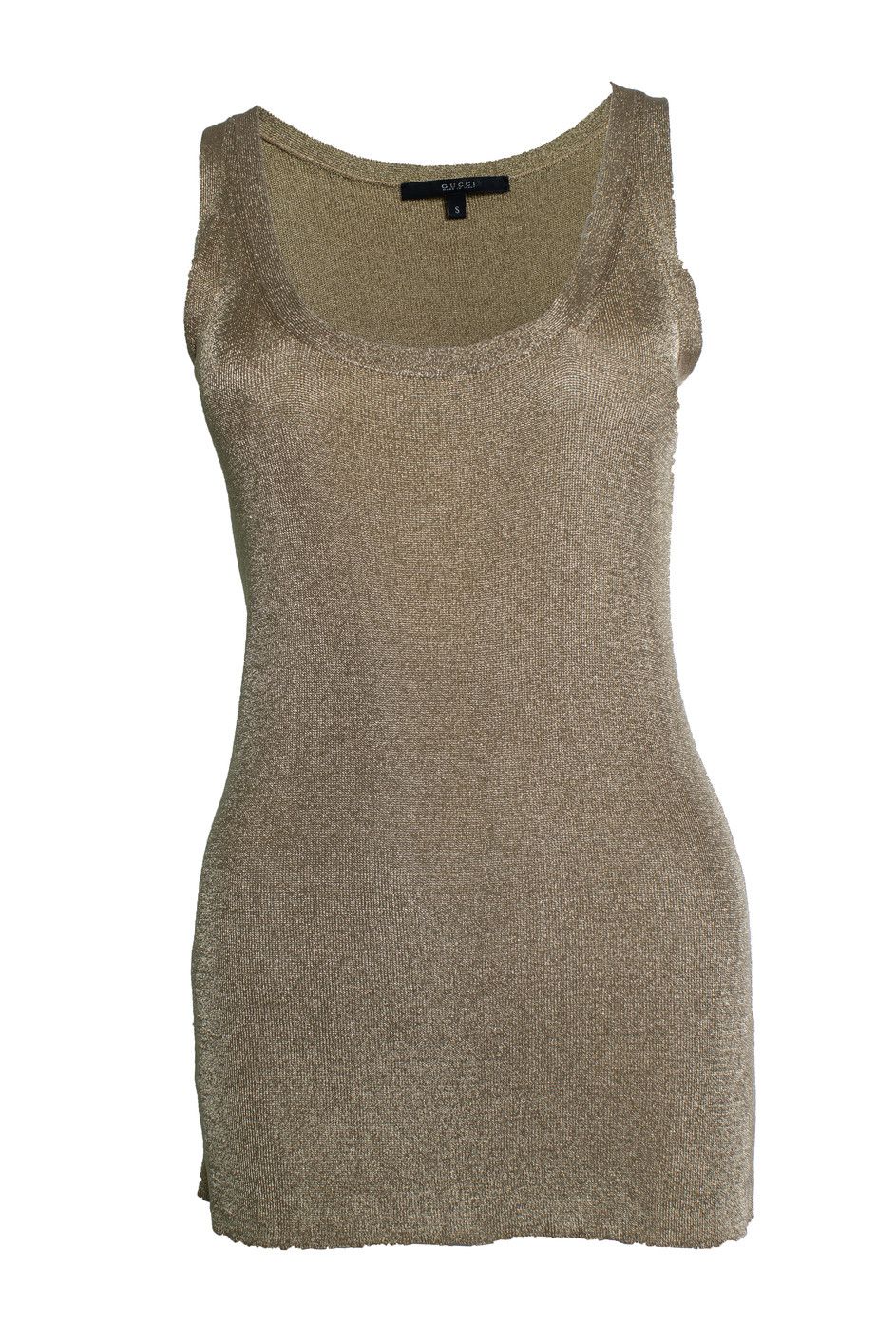Gucci Gucci, gold sleeveless lurex top Size S / US 4 / IT 40 - 1 Thumbnail