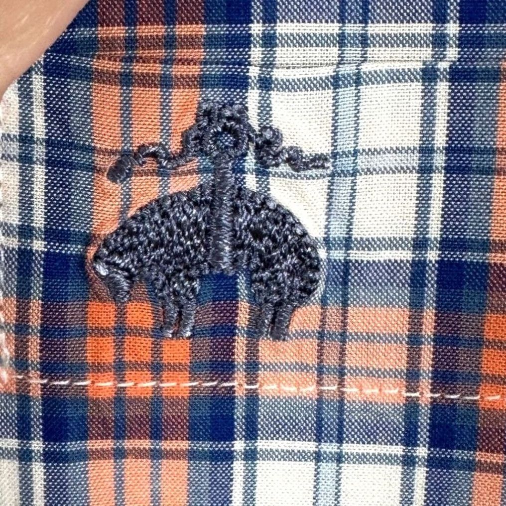 Brooks Brothers Brooks Brothers Mens XL Shirt Button Down Blue Orange Plaid Cotton Pocket EUC Size US XL / EU 56 / 4 - 4 Thumbnail