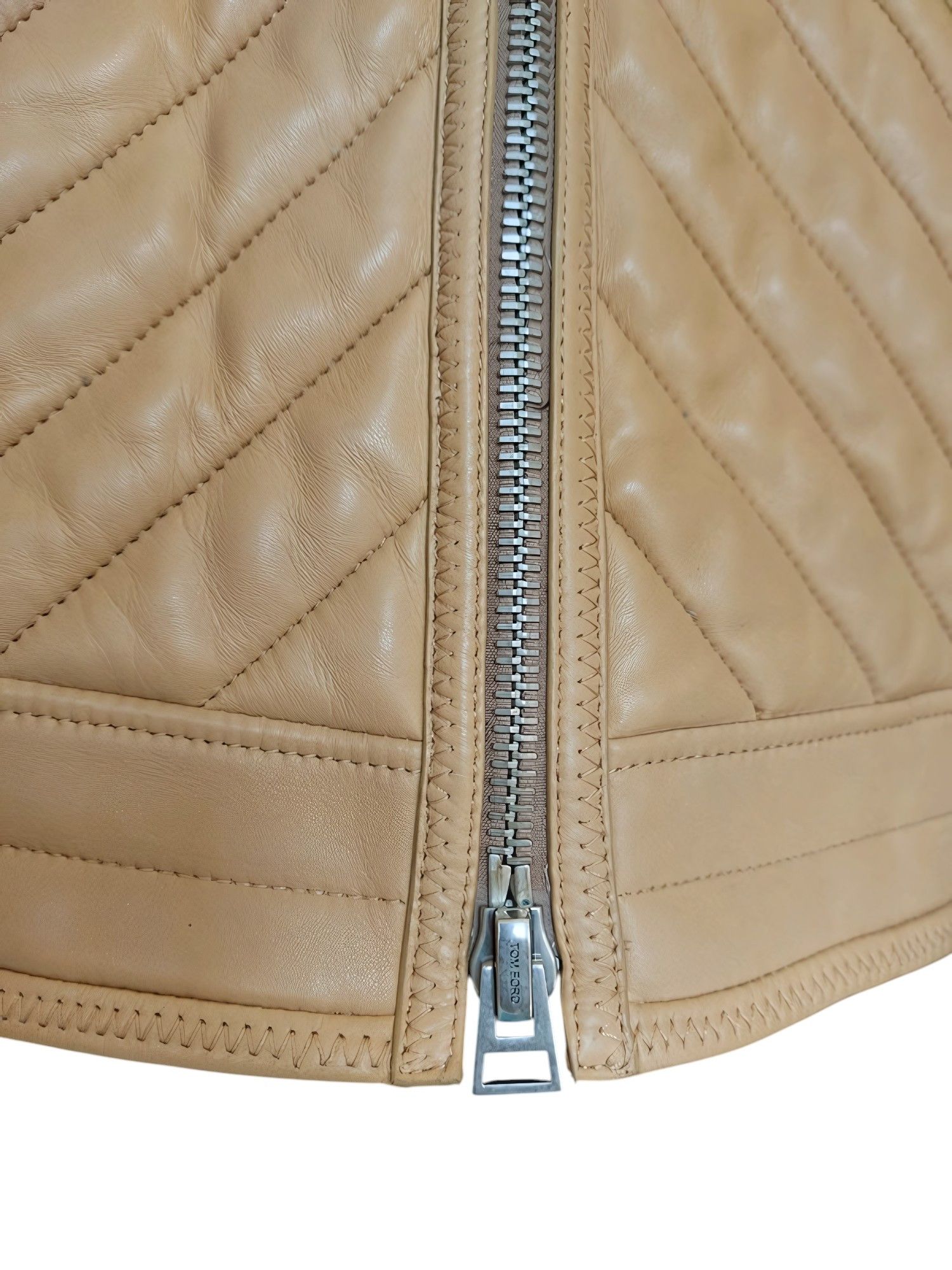 Tom Ford QUILTED LEATHER BIKER JACKET Size US M / EU 48-50 / 2 - 8 Thumbnail