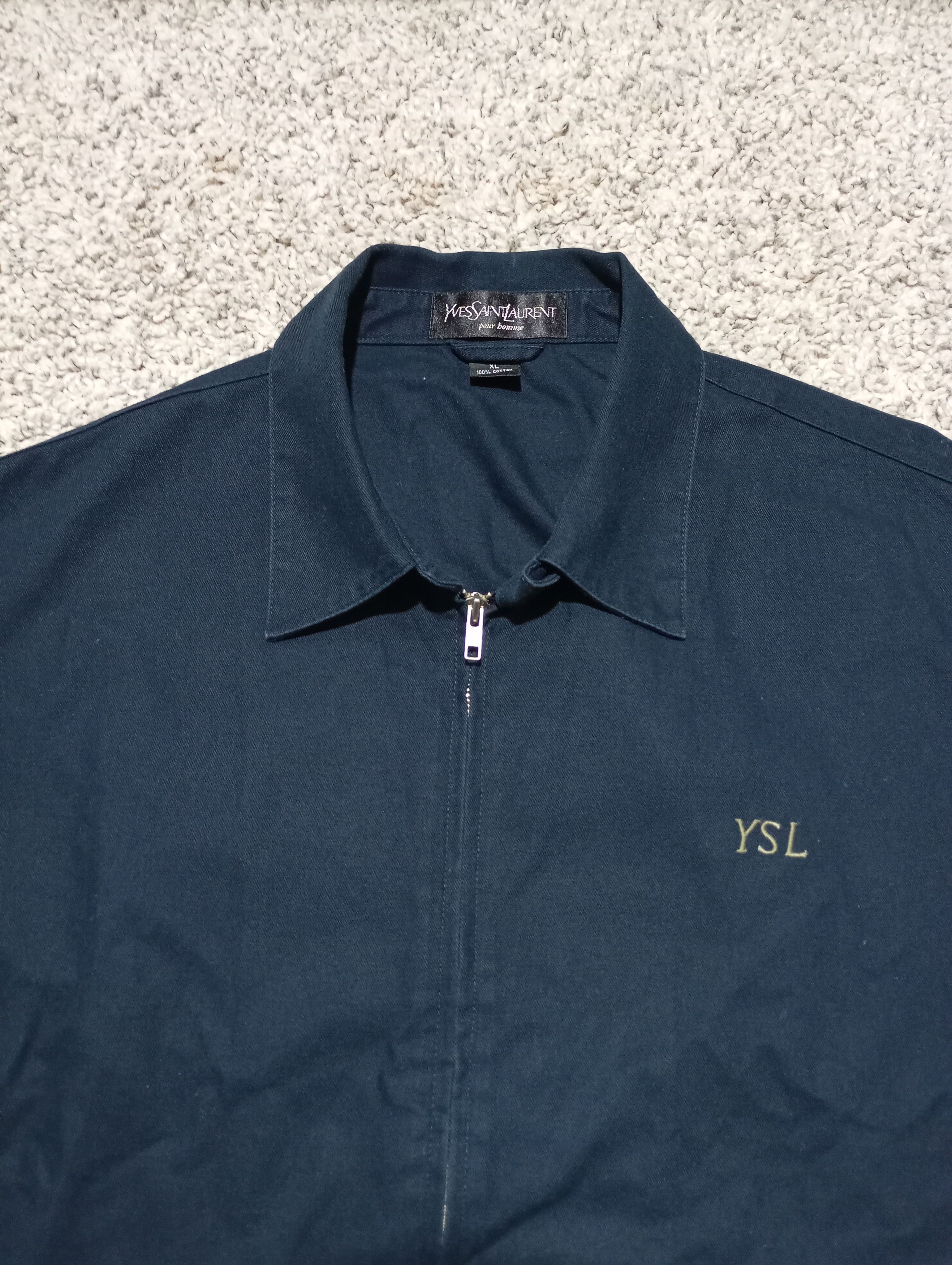 Yves Saint Laurent Yves Saint Laurent YSL Harrington Jacket Bleu Navy Size US XL / EU 56 / 4 - 1 Thumbnail