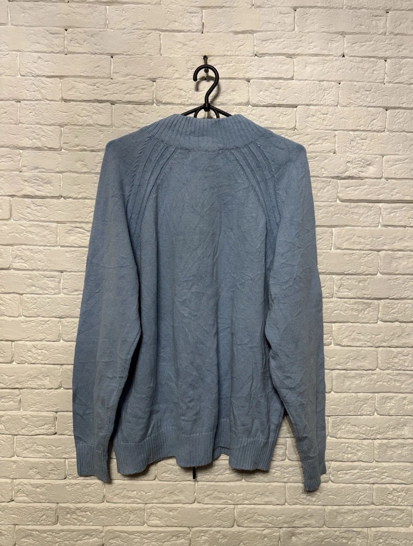 Burberry Burberry London FullZip Cotton Knit Sweater Embroidered Logo Size US L / EU 52-54 / 3 - 6 Thumbnail