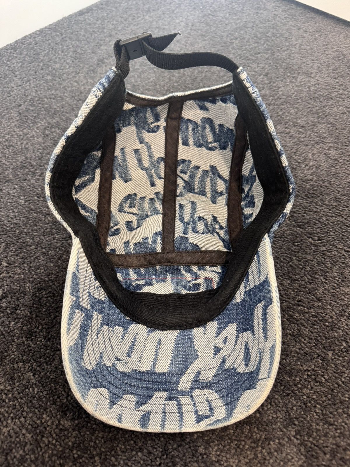 Supreme Supreme - Fat Tip Jacquard Denim Box Logo Hat Size ONE SIZE - 4 Thumbnail