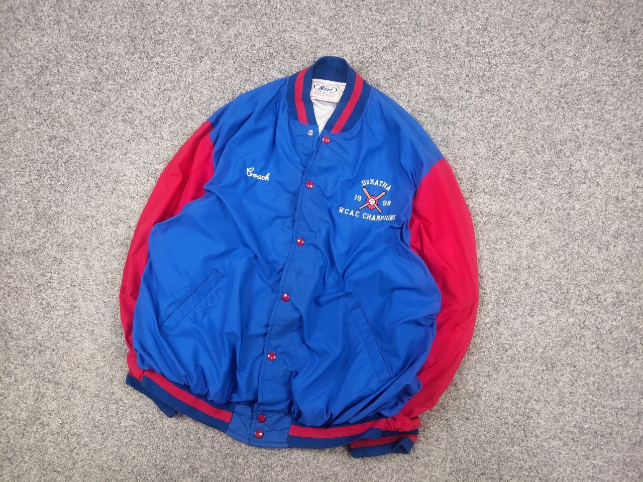 NEFF Vintage 80's NEFF Dematha Baseball Varsity Jacket Bomber Size US XL / EU 56 / 4 - 5 Thumbnail