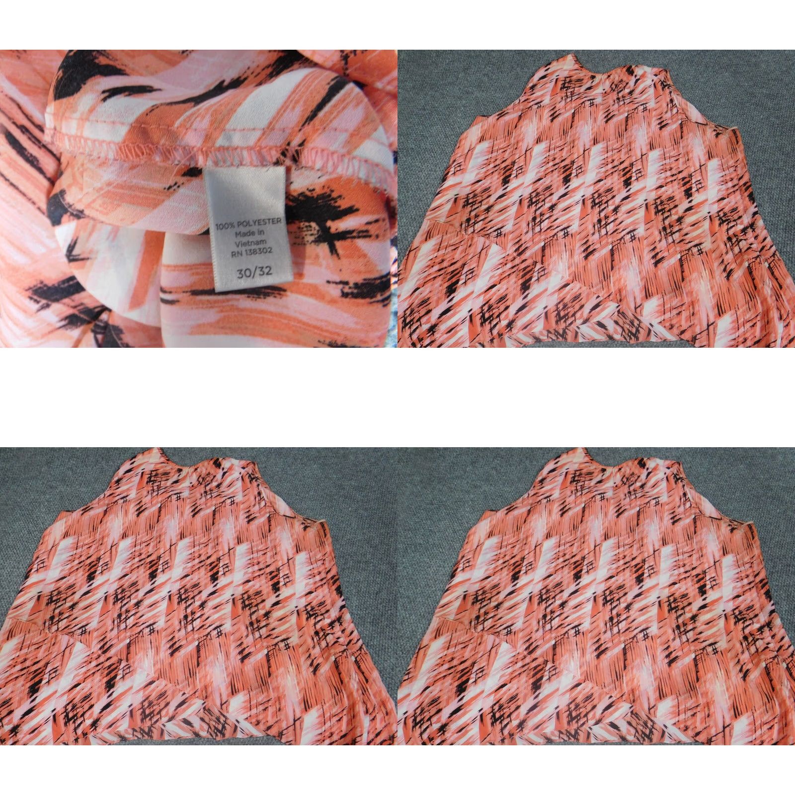 Avenue Avenue Blouse Shirt Womens Cap Sleeve Collar Pullover Orange 30 Floral Ruffle Stretch Casual Ladies Regular Size 4XL / US 24-26 - 8 Thumbnail