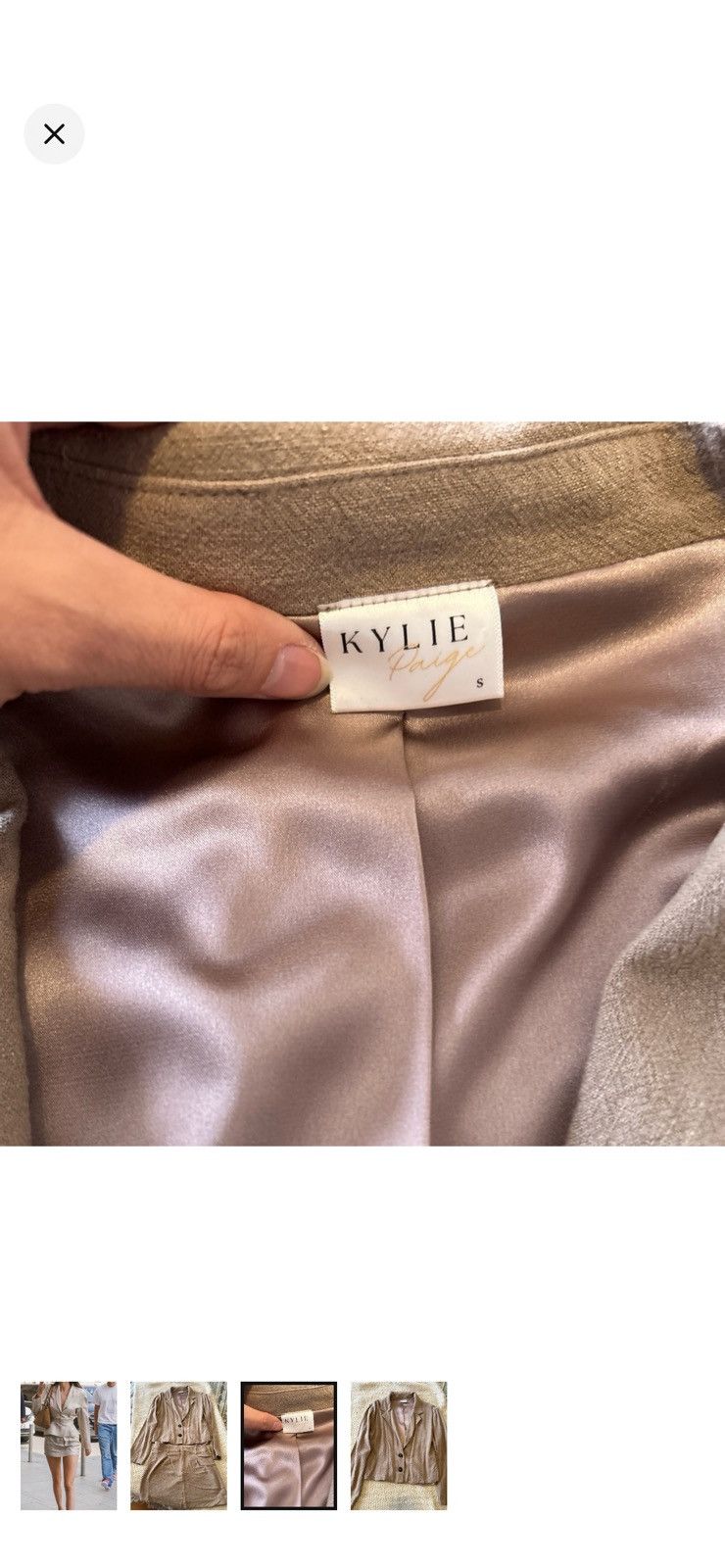 Other Kylie Paige Tailored Cropped Two-Button Blazer & Mini Skirt Size S / US 4 / IT 40 - 3 Thumbnail