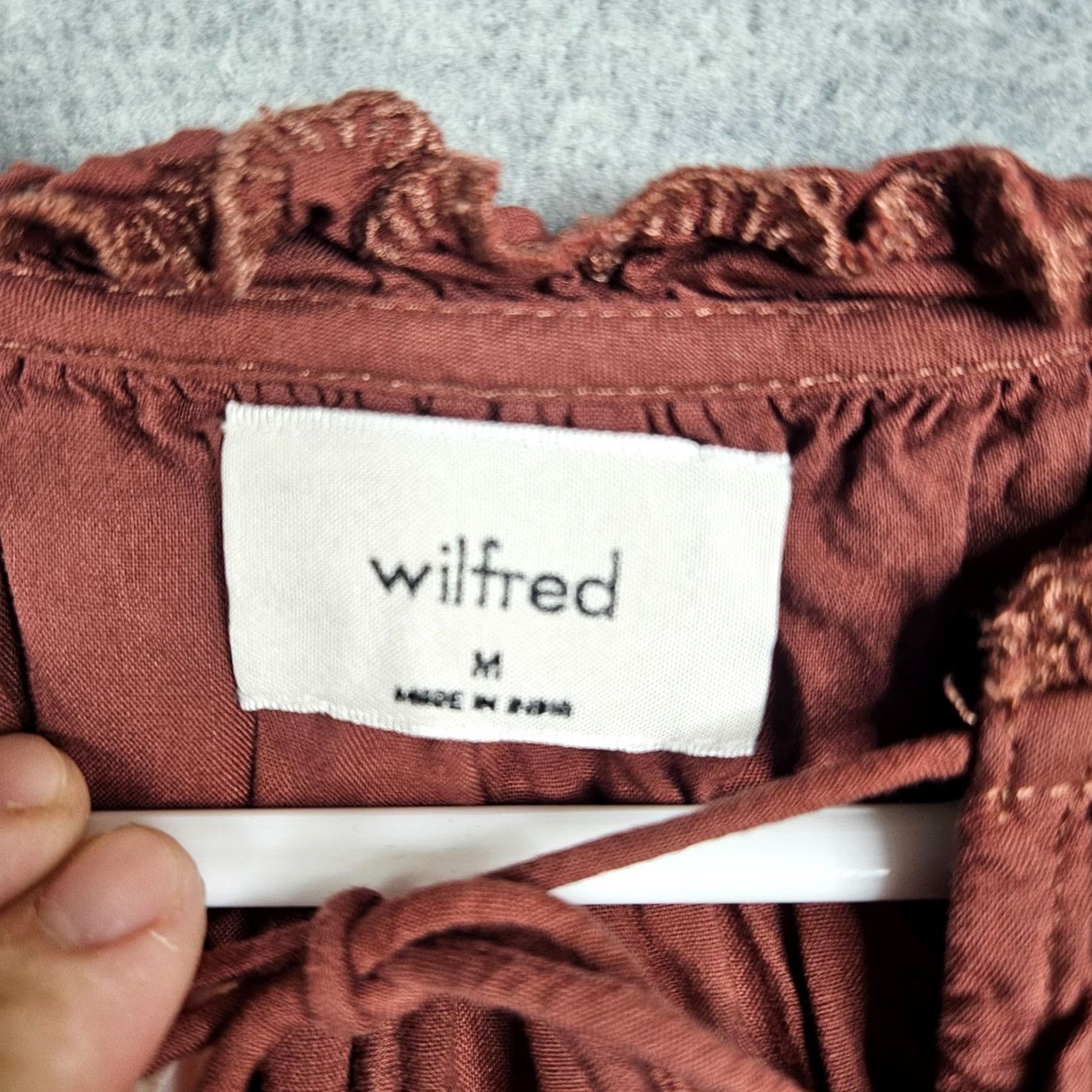 Vintage Wilfred Women's Orange Sleeveless Coral Tiered Mini Dress M V-Neck Casual Modal Size M / US 6-8 / IT 42-44 - 5 Thumbnail