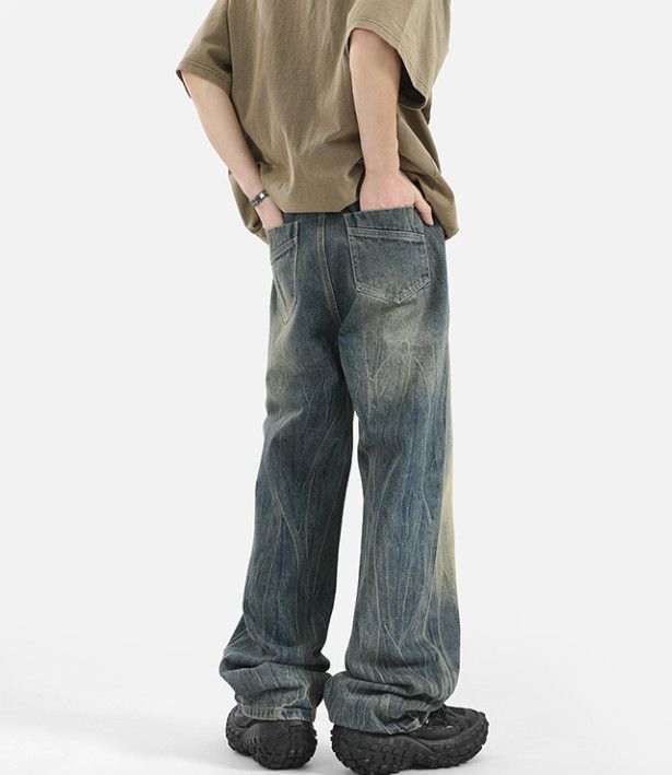 Vintage Men's High-Street Loose Lightning Straight Jeans Size US 32 / EU 48 - 5 Thumbnail
