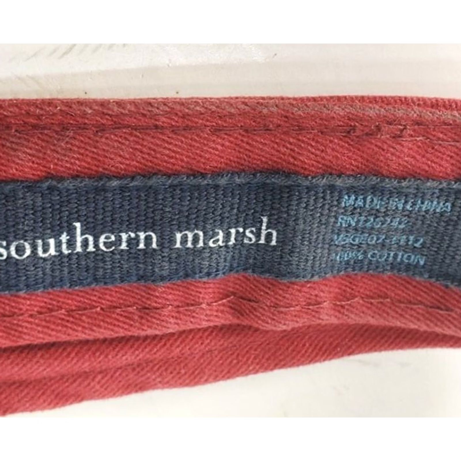 Vintage Southern Marsh Visor Hat Red Cotton Adjustable MENS / WOMENS UNISEX EUC Size ONE SIZE - 5 Thumbnail