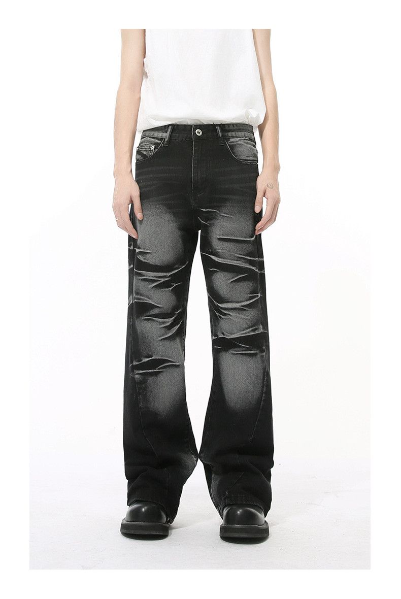 Japanese Brand × Jean Vintage Washed Heavy Loose Bootcut Jeans Size US 32 / EU 48 - 1 Thumbnail