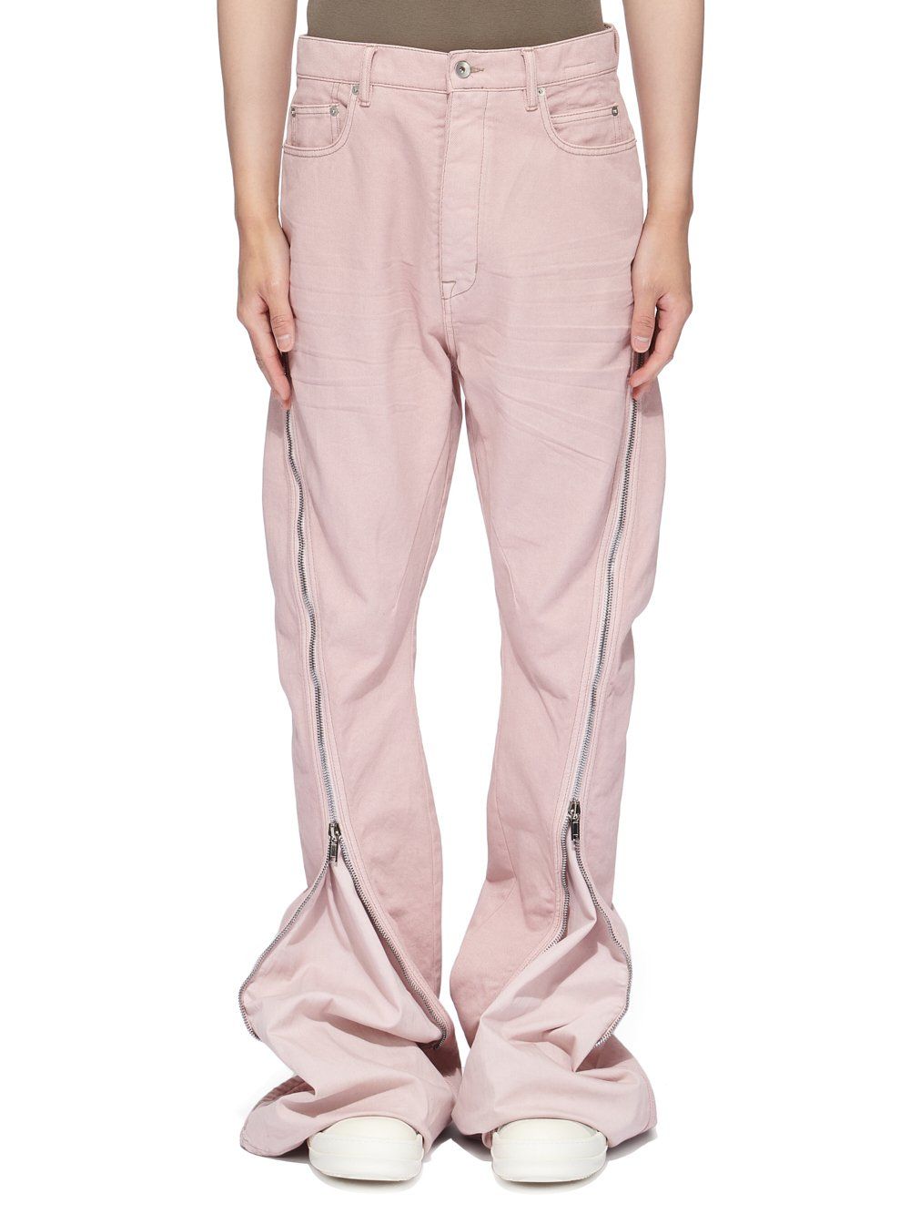 Pre-owned Rick Owens Pants Jeans Trousers Cargo Workwear Leather In Pink