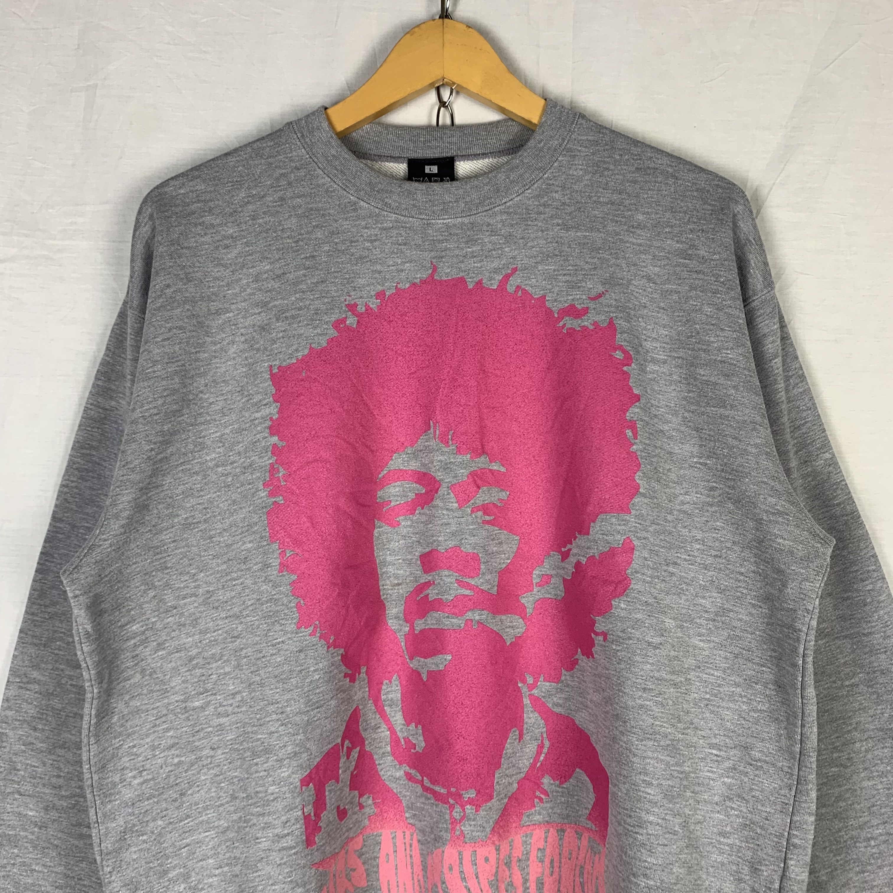 Japanese Brand Stars And Stripes Forever Jimi Hendrix Sweatshirt Crewneck Size US L / EU 52-54 / 3 - 2 Thumbnail