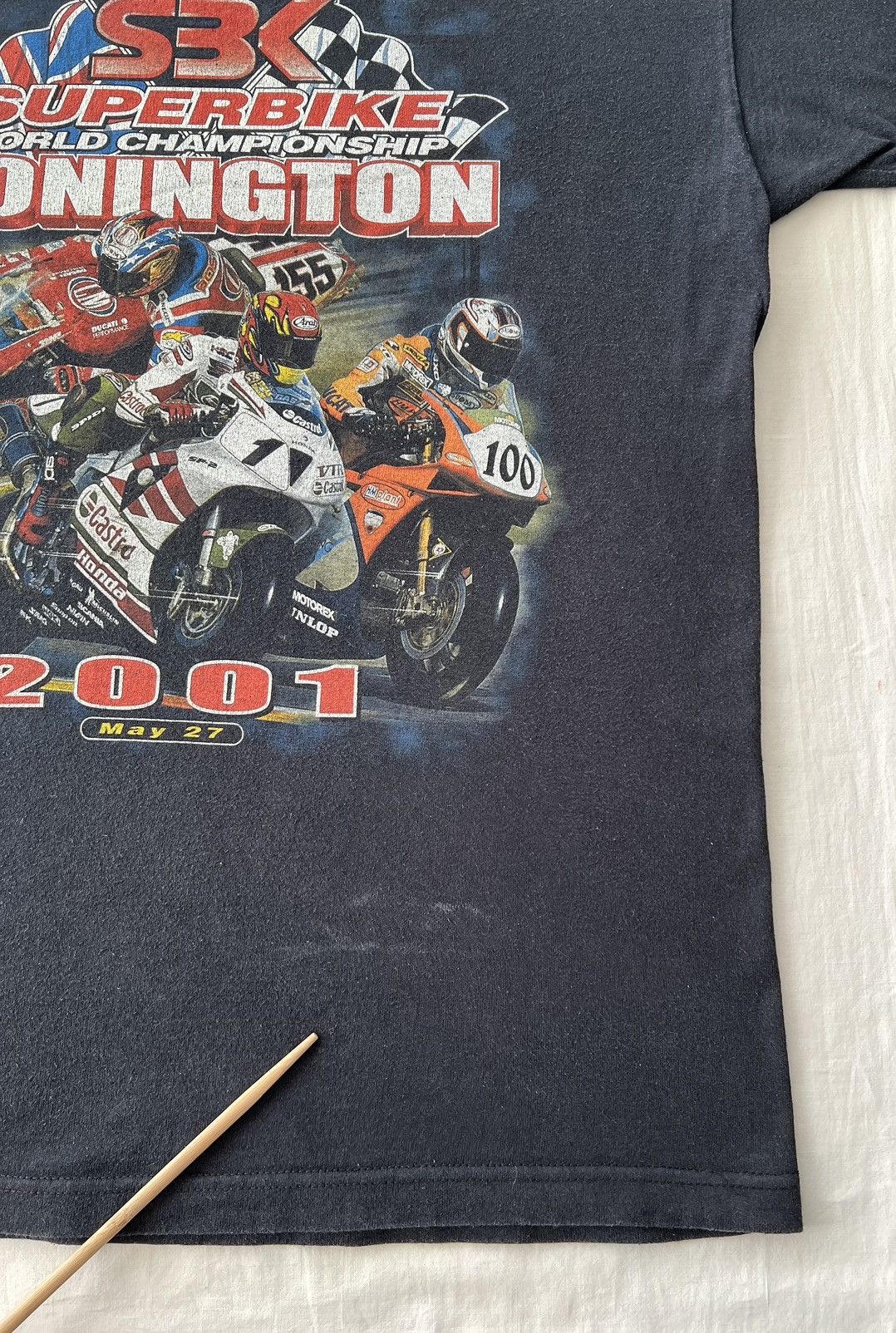Vintage Vintage 2001 Superbike World Championship SBK Motocross Tee Size US L / EU 52-54 / 3 - 8 Thumbnail