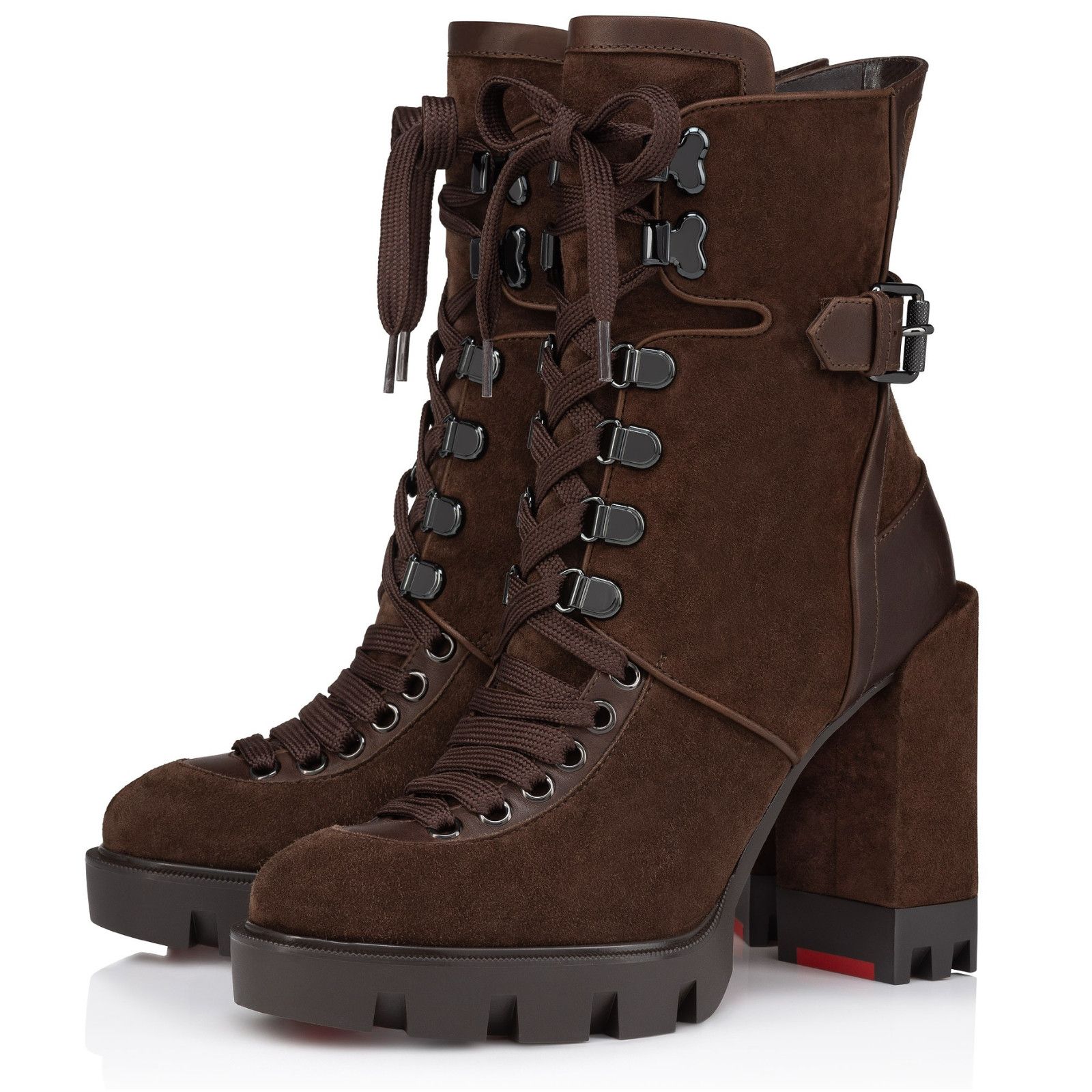 Christian Louboutin Christian Louboutin Macademia 100 Brown Platform Block Size US 7 / IT 37 - 1 Thumbnail