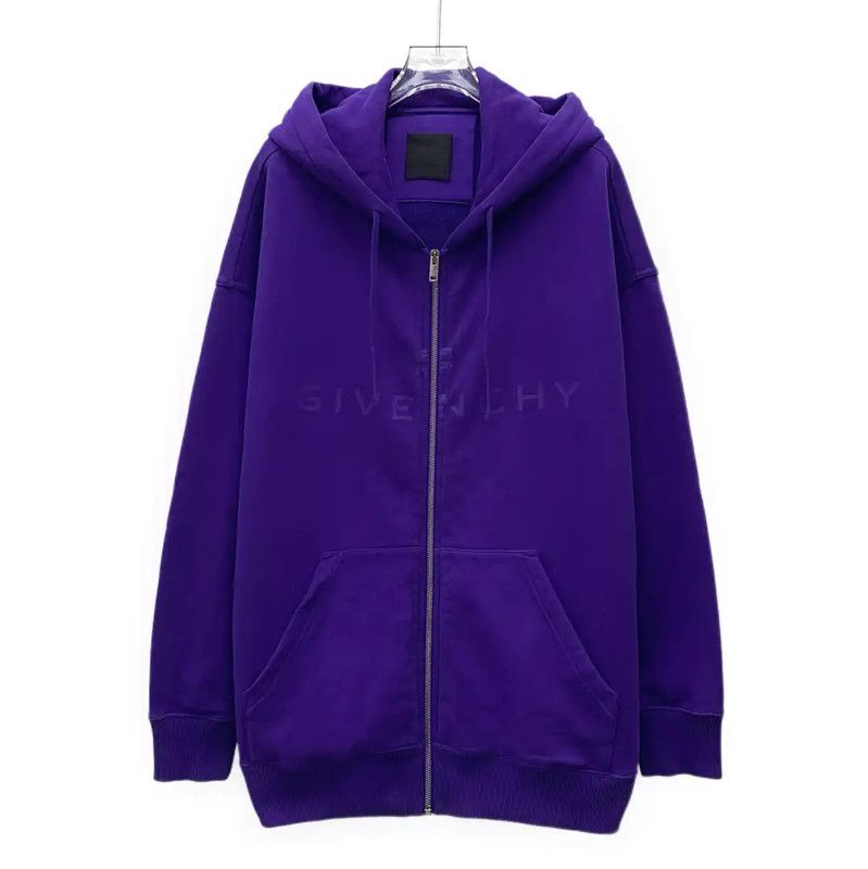 Givenchy Givenchy Men's Purple Zip-Up Hoodie 0089 Size US M / EU 48-50 / 2 - 1 Thumbnail