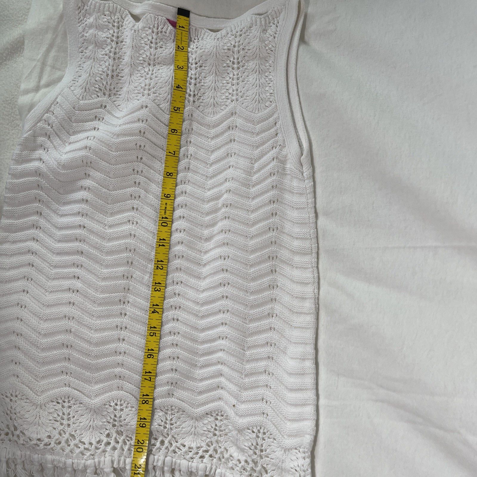 Lilly Pulitzer Lilly Pulitzer White Knit Tank Top - Size XS Size XS / US 0-2 / IT 36-38 - 6 Thumbnail