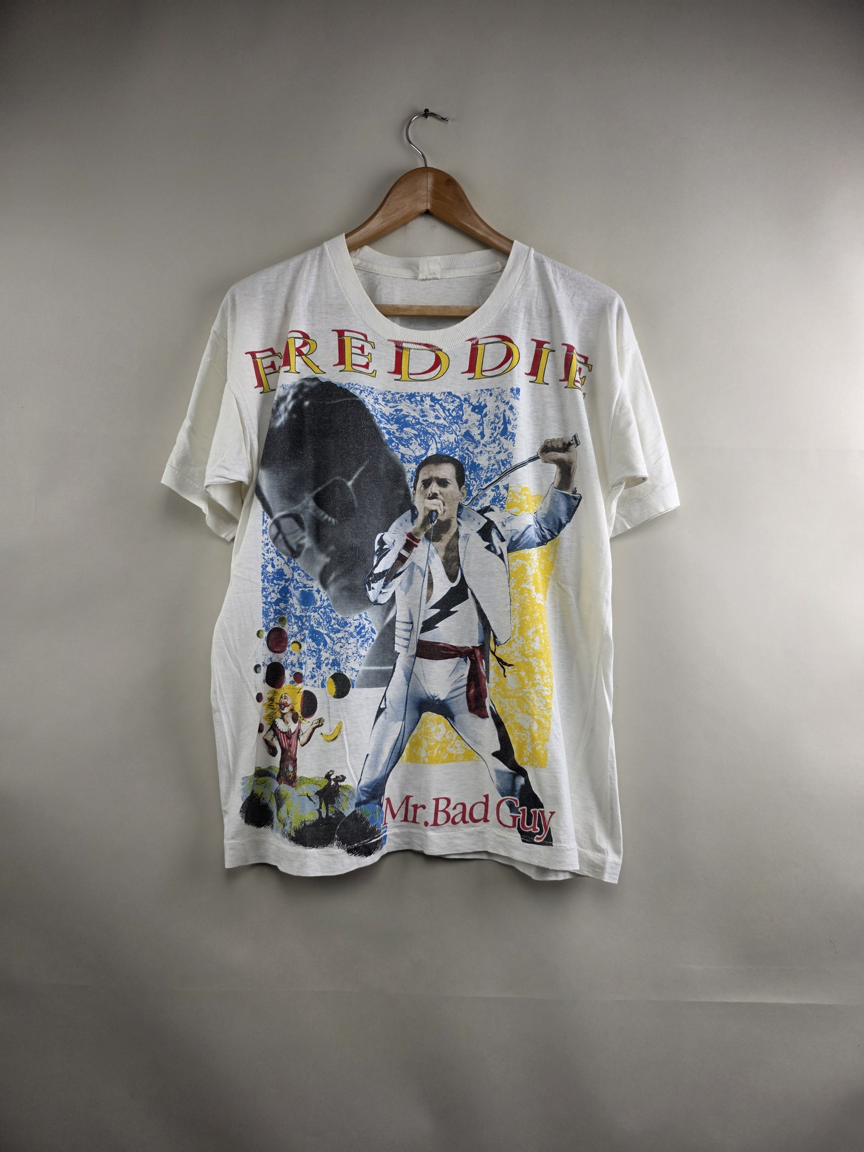 Band Tees × Vintage 90s Queen Freddie Mercury Mr. Bad Guy L 21" 26" Size US L / EU 52-54 / 3 - 1 Thumbnail