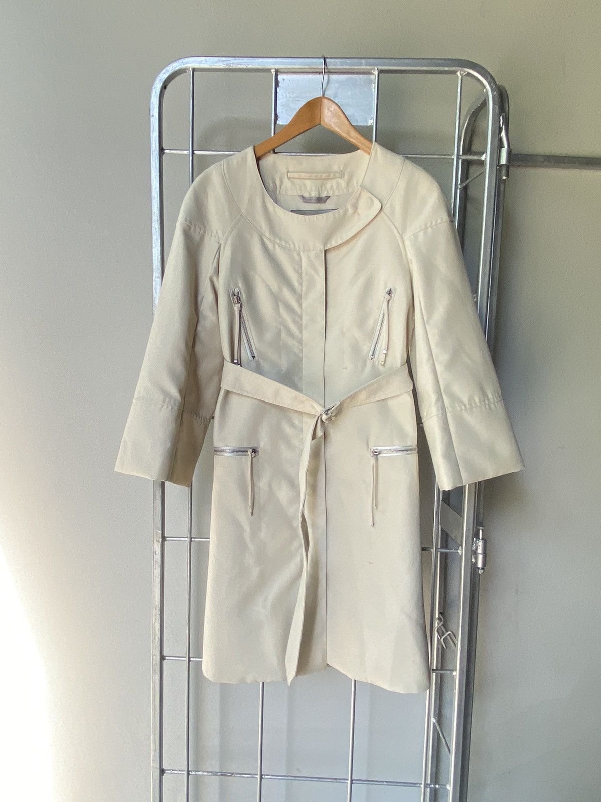 Sportmax SPORTMAX Light Gray Coat Dress Size M / US 6-8 / IT 42-44 - 10 Thumbnail