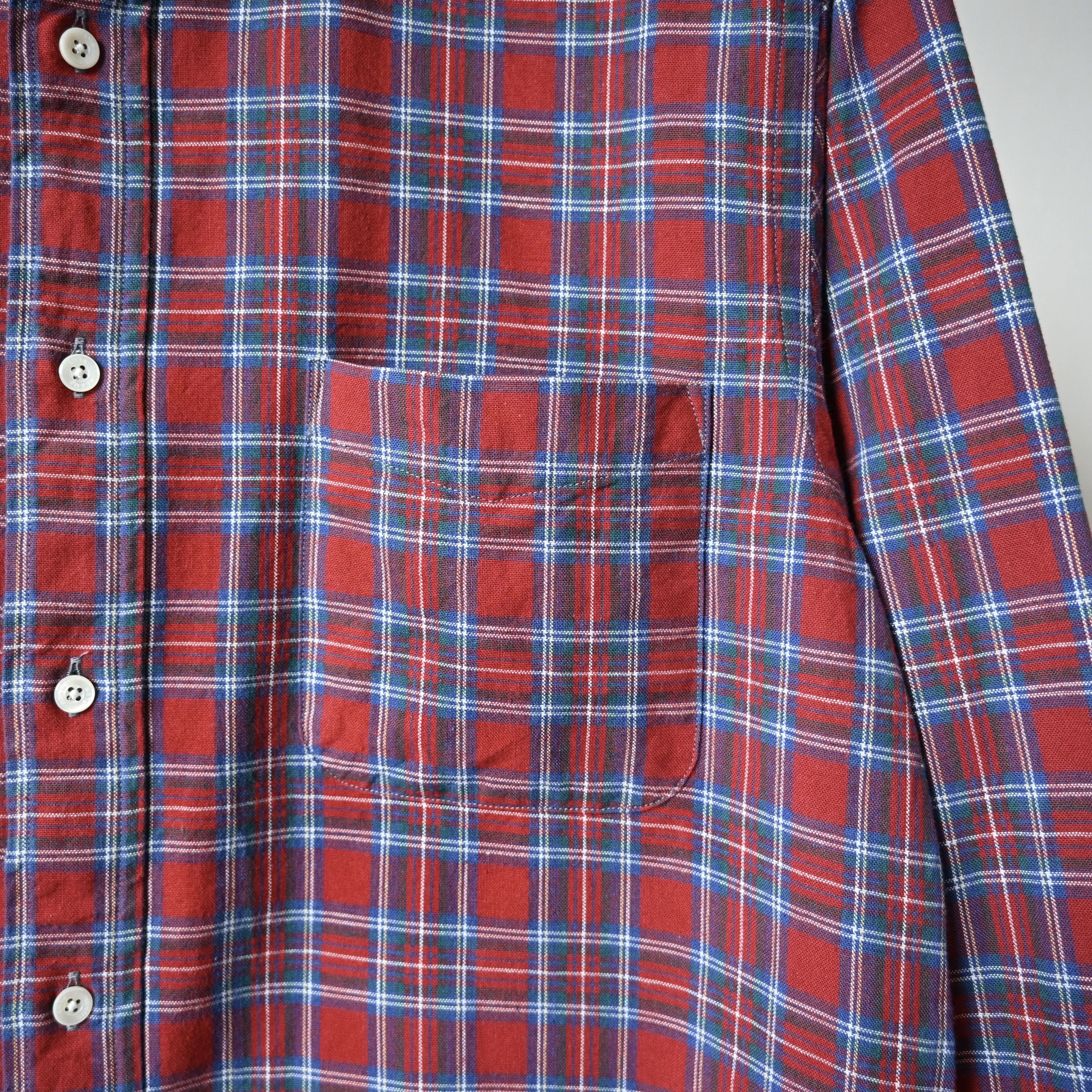 Beams Plus BEAMS Plus red tartan Oxford BD shirt, made in Japan Size US M / EU 48-50 / 2 - 6 Thumbnail