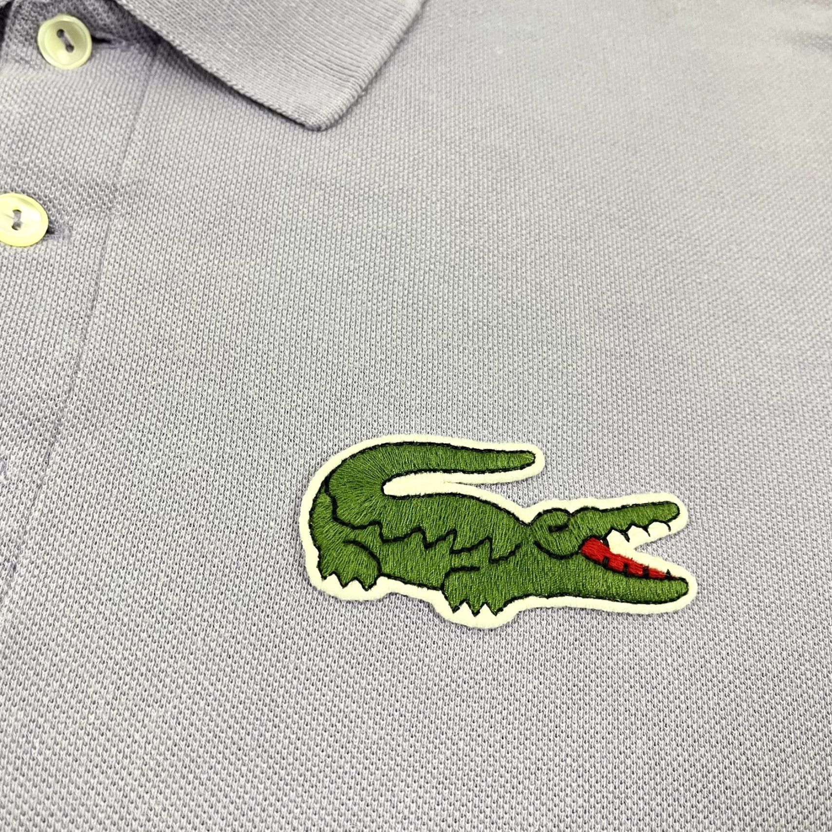 Lacoste VINTAGE Lacoste Polo Shirt Mens Regular Size M Purple Logo 100% Cotton Short Sleeve Polo Golf Tennis White/Preppy Style Size US M / EU 48-50 / 2 - 2 Thumbnail