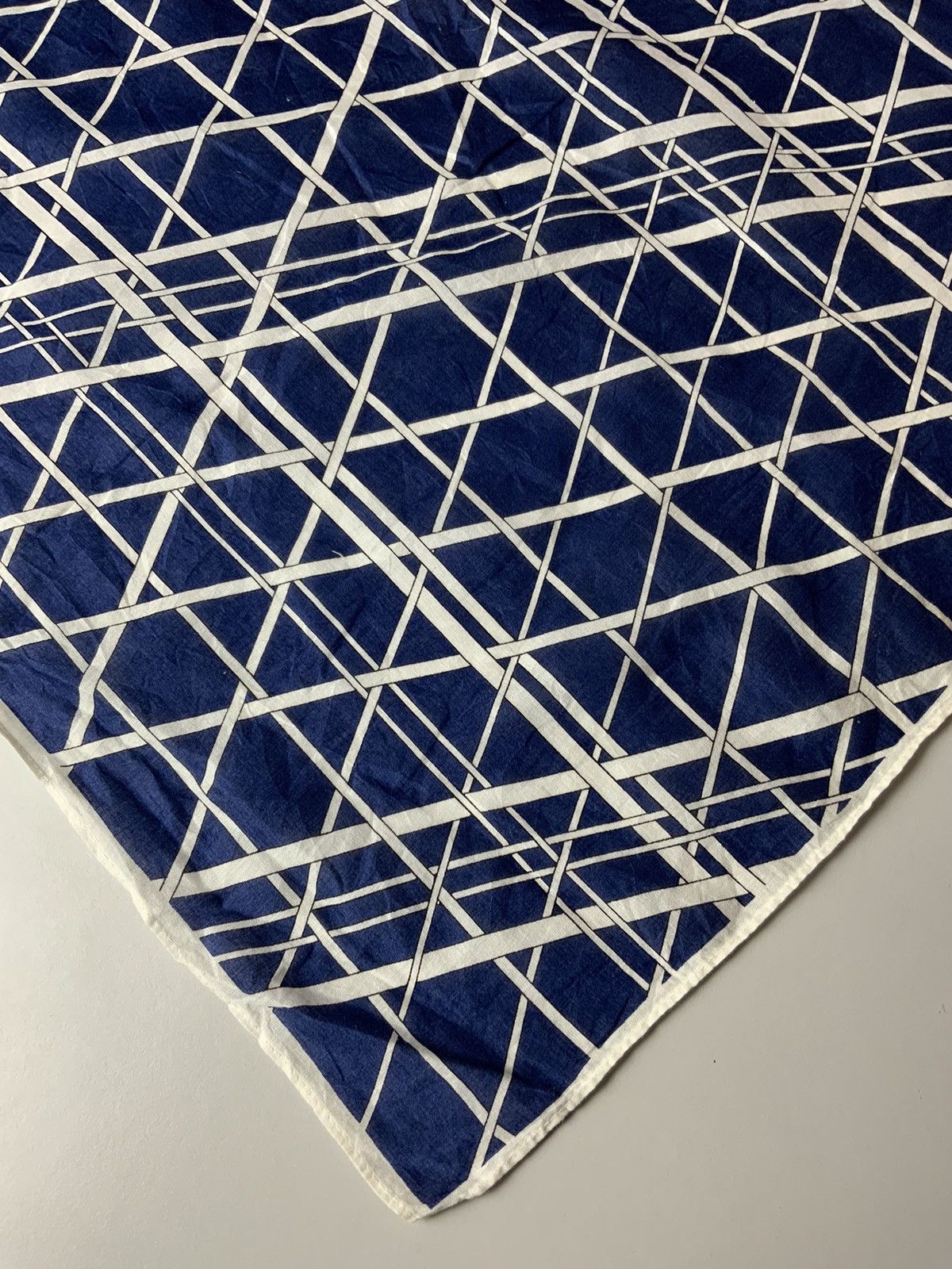 Hanae Mori Hanae Mori Striped Inidigo Bandana Handkercheif Size ONE SIZE - 10 Thumbnail