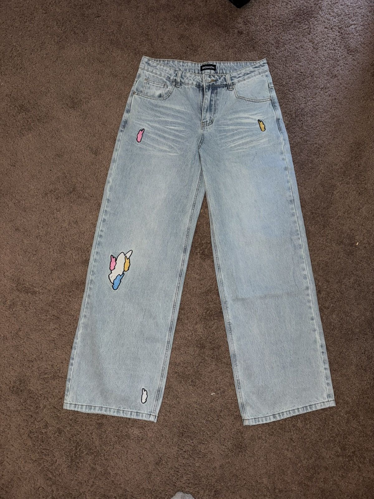 Kodone Kodone Skull Bunny Baggy Jeans Size US 32 / EU 48 - 1 Thumbnail