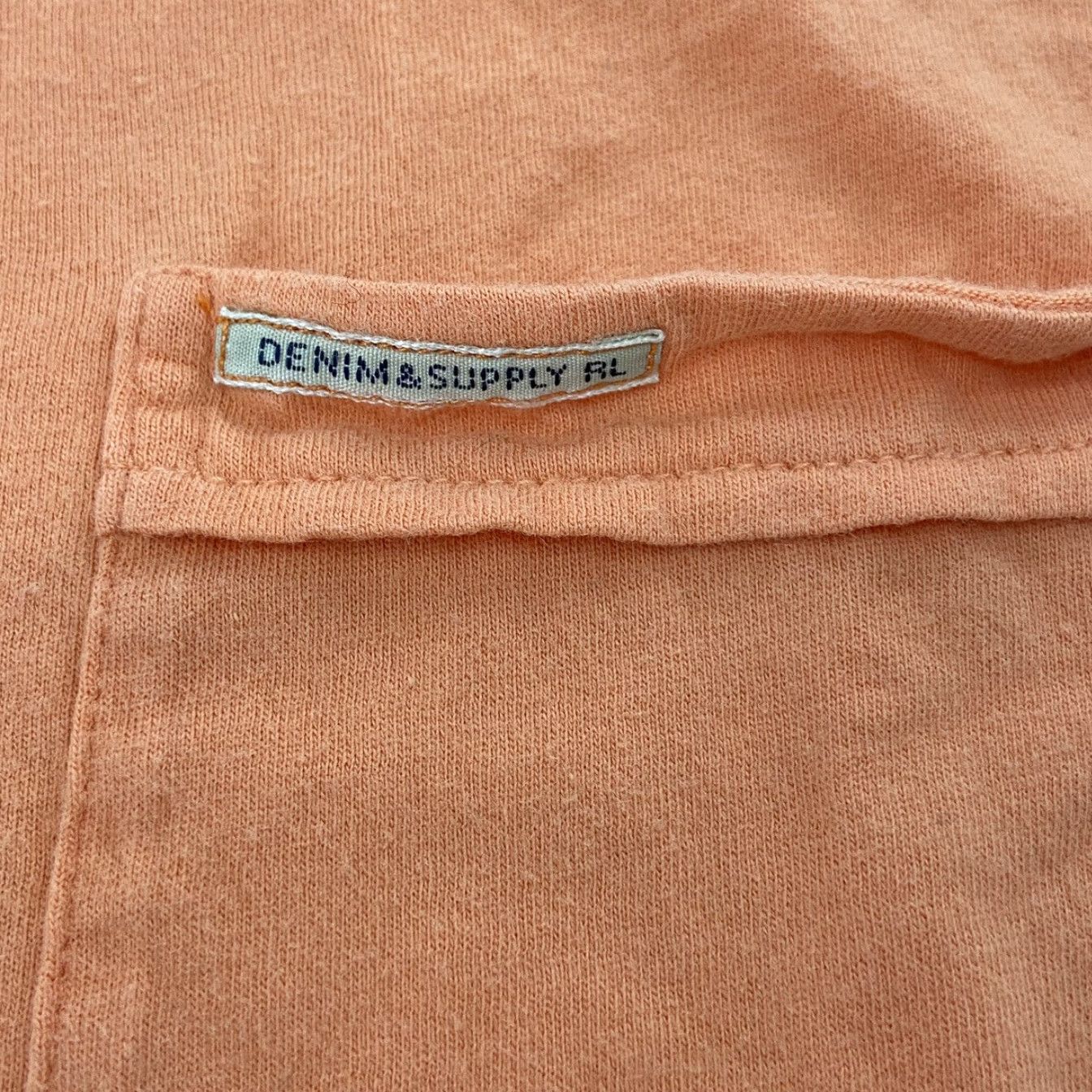 Vintage VINTAGE Denim & Supply Ralph Lauren Polo Shirt XL Orange Solid Short Sleeve Casual Mens Size US XL / EU 56 / 4 - 5 Thumbnail
