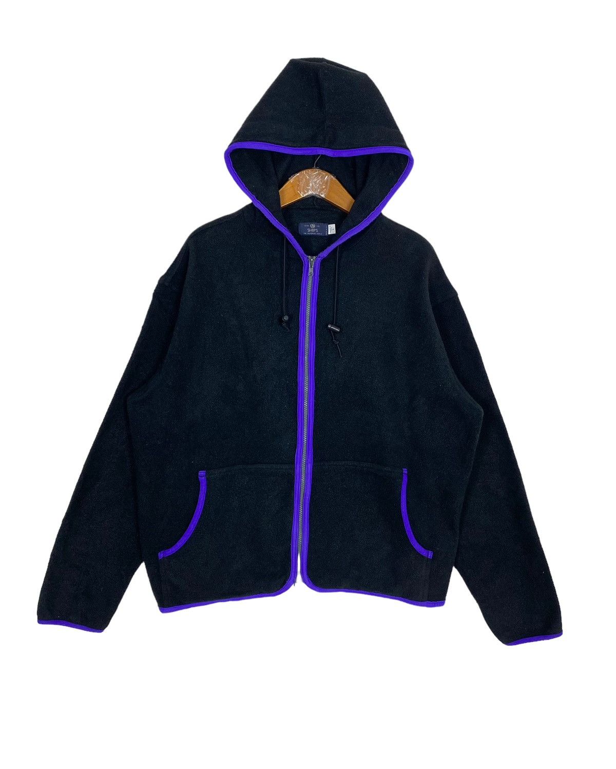 SHIPS Rare‼️ Vintage Ships Polartec Hoodie Fleece Made in Usa Size US L / EU 52-54 / 3 - 1 Thumbnail
