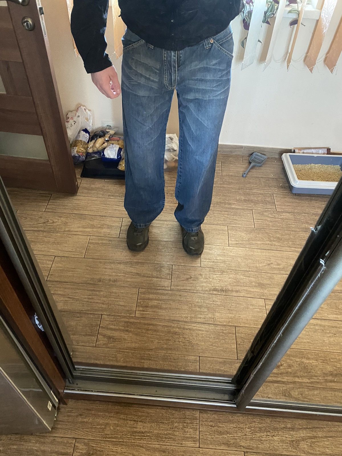If Six Was Nine × Japanese Brand Rick Owens Junya Watanabe Style Baggy Button Denim Pants Size US 34 / EU 50 - 5 Thumbnail