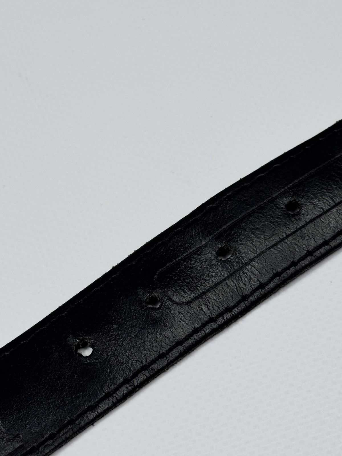 Levi's Vintage Levi’s 501 Logo Leather Belt USA Y2k distressed Size ONE SIZE - 10 Thumbnail