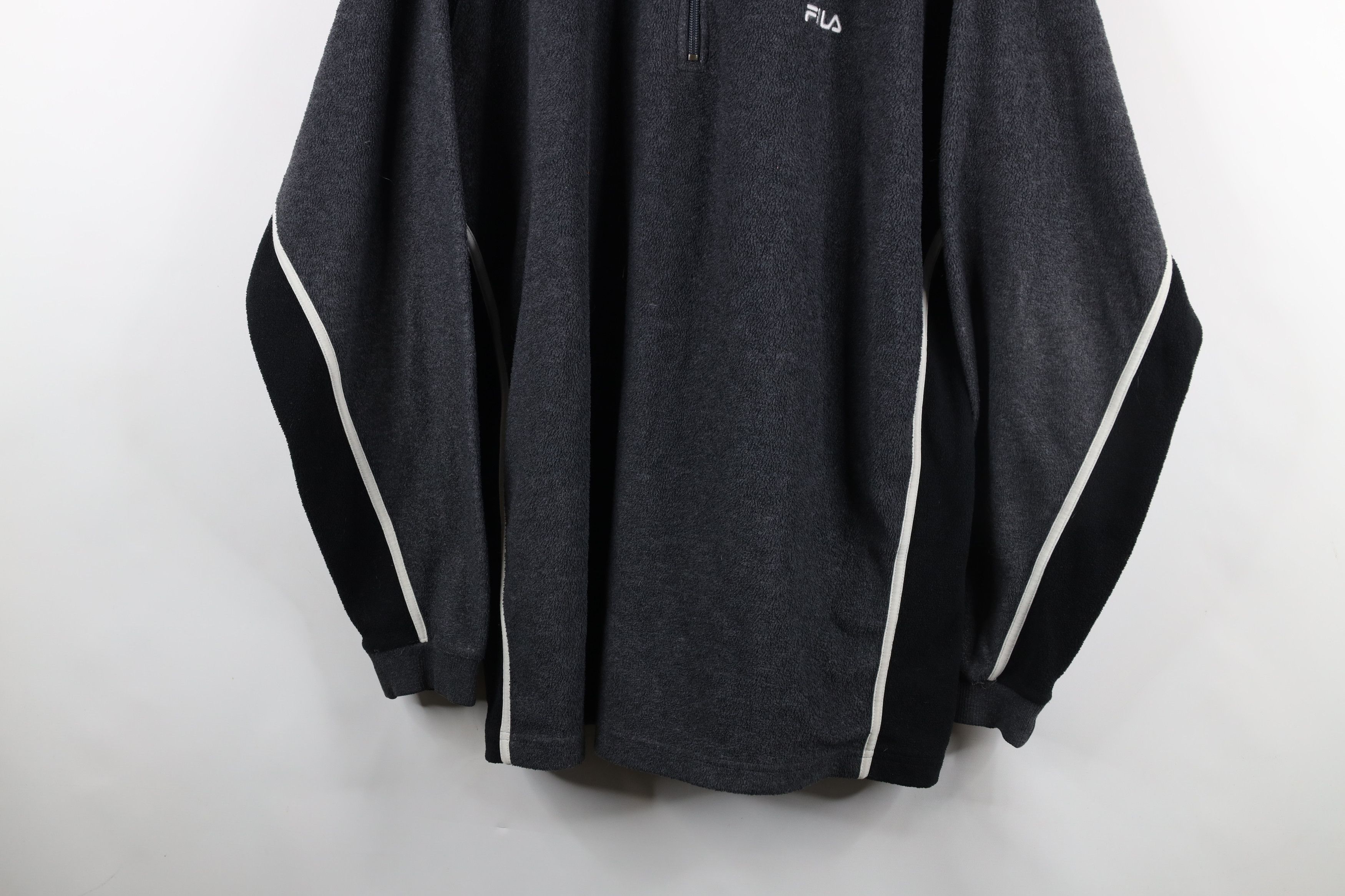 Fila × Vintage Vintage 90s Fila Spell Out Fleece Half Zip Pullover Sweater Size US XXL / EU 58 / 5 - 3 Thumbnail