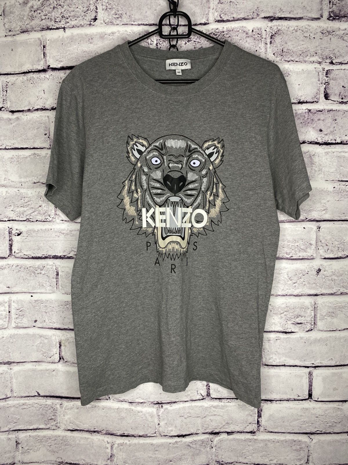 Mens Vintage Kenzo T-Shit Luxury Tiger Print Logo