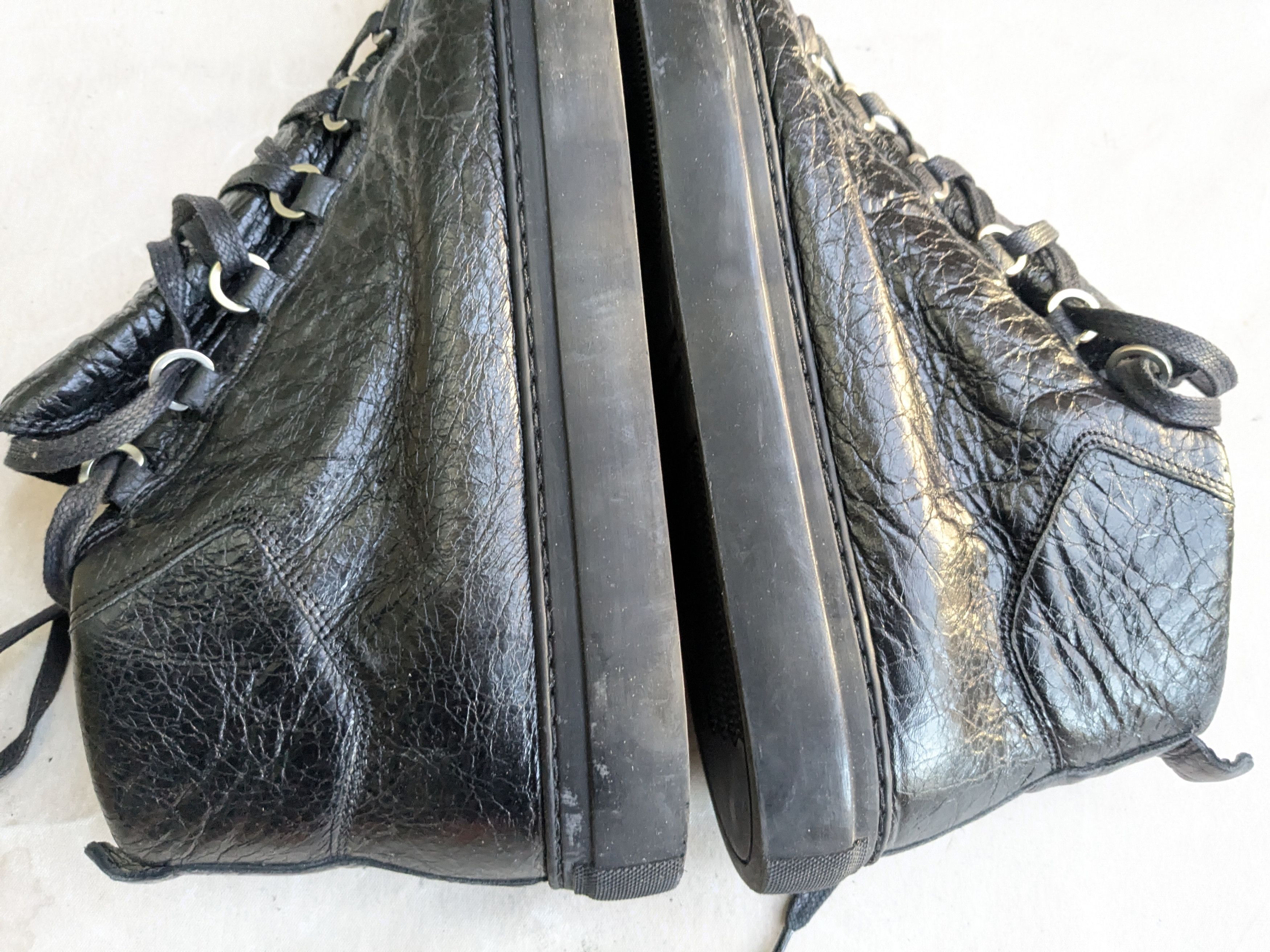 Balenciaga Balenciaga Arena Sneakers Black 11 Leather High Tops Size US 11 / EU 44 - 8 Thumbnail