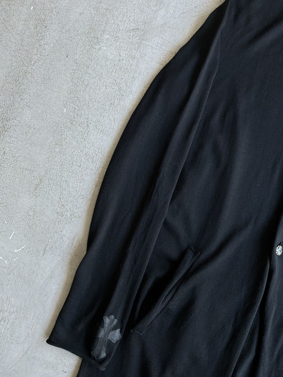 Chrome Hearts Vintage Chrome - Cross Patch Wool Turtle Neck Button Dress Size ONE SIZE - 4 Thumbnail