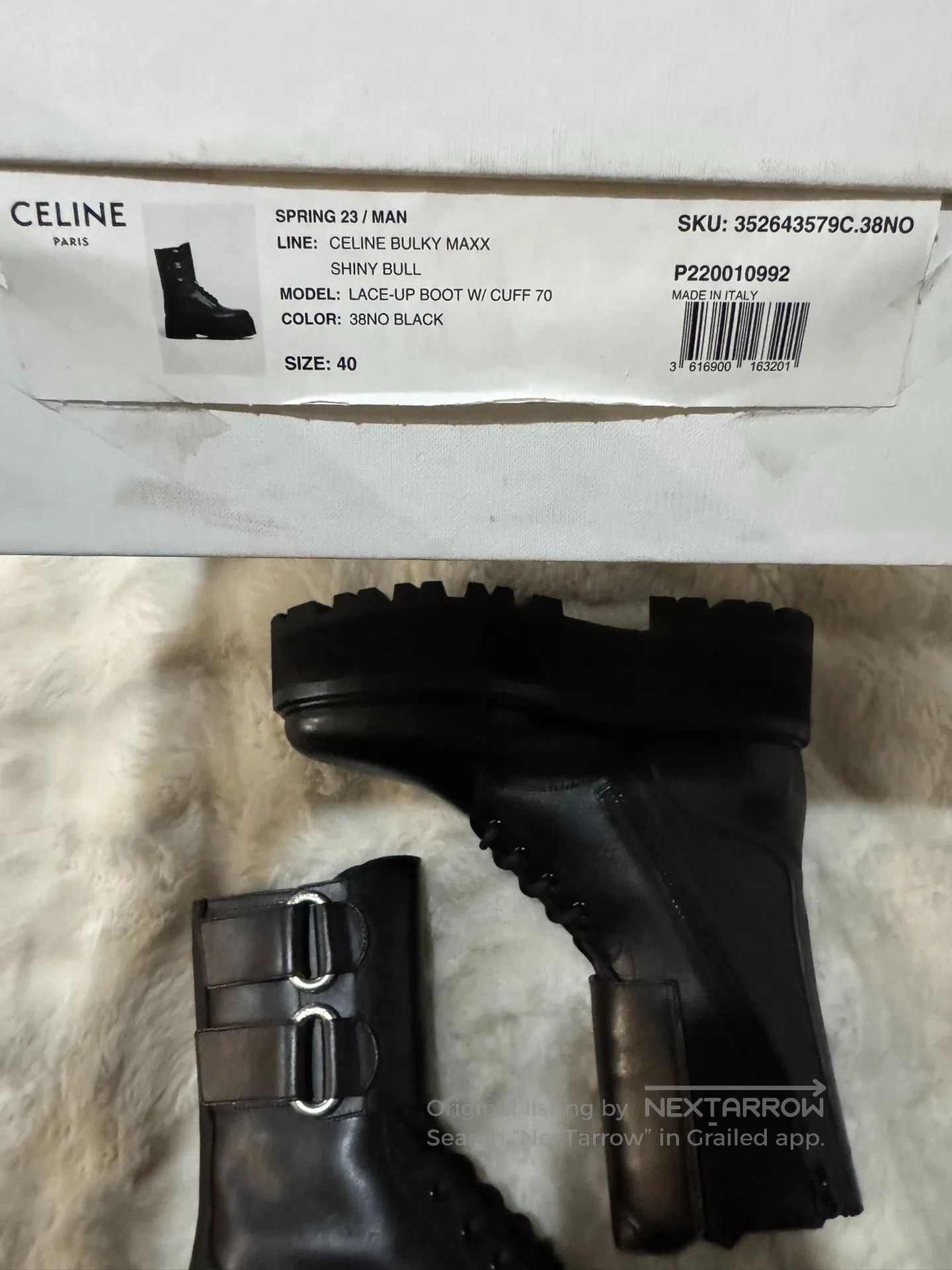 Celine CELINE Buckle Thick-soled Tall Martin Boots| Size US 9.5 / IT 39.5 - 9 Thumbnail