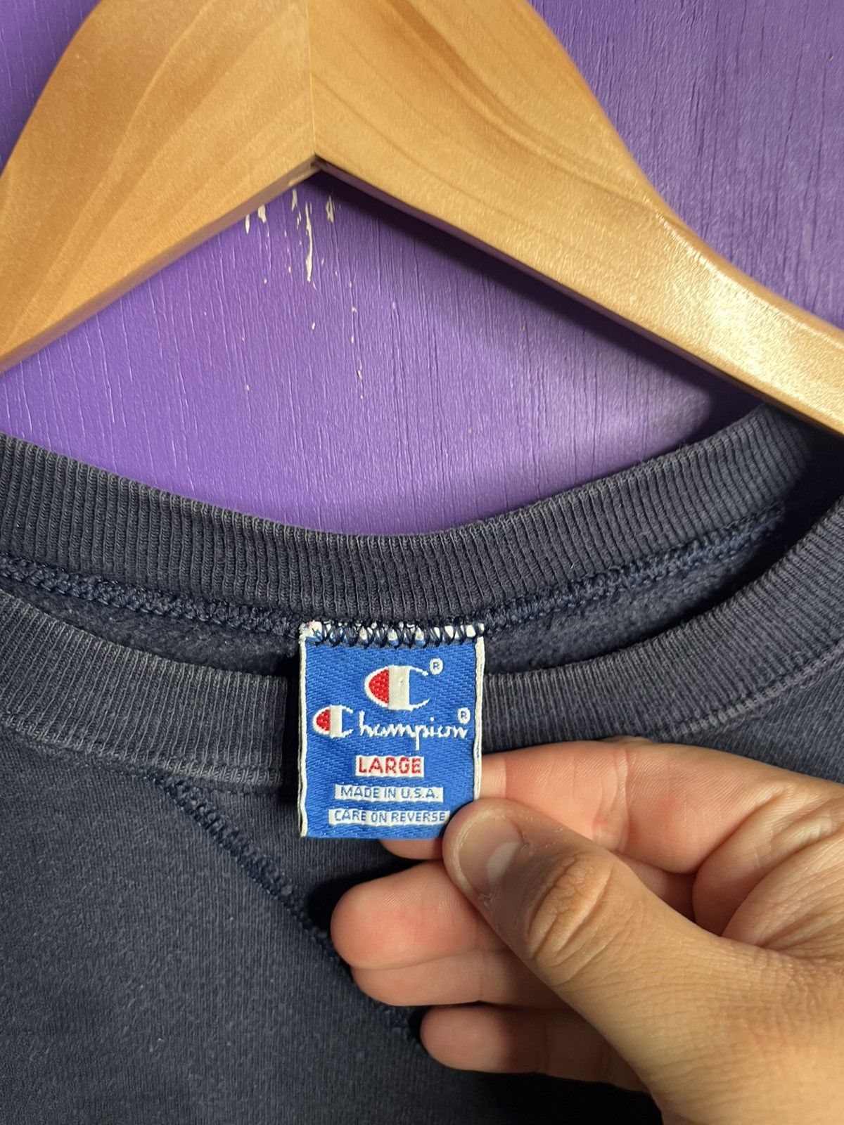 Champion × Vintage Vintage 90s Champion Virginia cavaliers spellout crewneck Size US L / EU 52-54 / 3 - 4 Thumbnail