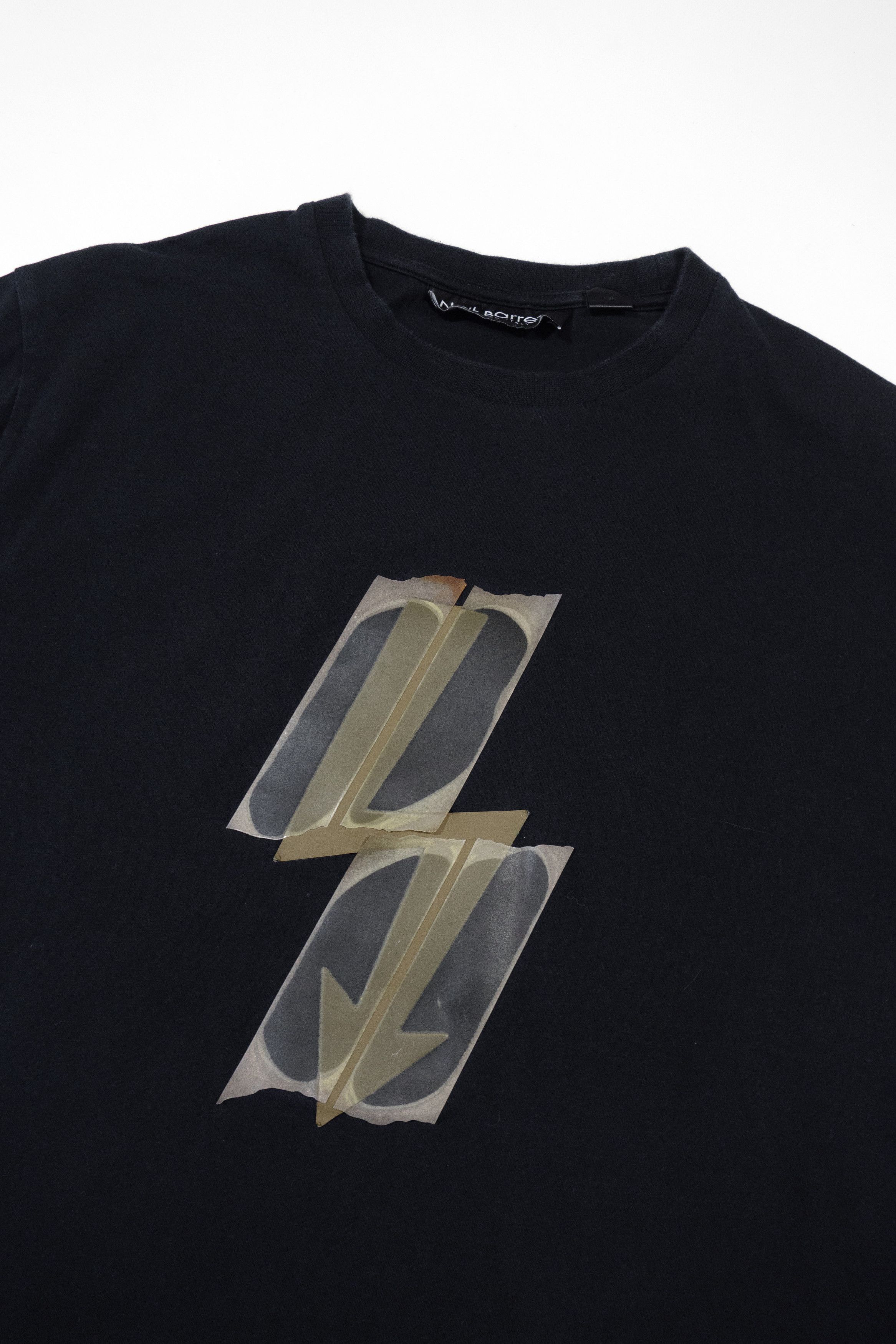 Neil Barrett Lightning Tape Logo Oversize Fit T-shirt Size US M / EU 48-50 / 2 - 3 Thumbnail