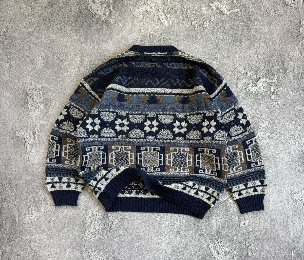 Monte Carlo 54 L/XL cable knit sweater jumper knitwear 90s