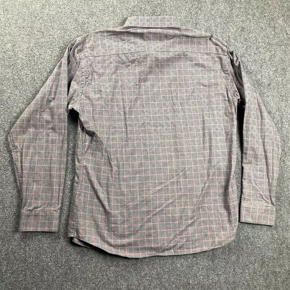 Jared Lang Jared Lang Shirt Mens 2XL Gray Button Up Check Long Sleeve Size US XXL / EU 58 / 5 - 4 Thumbnail