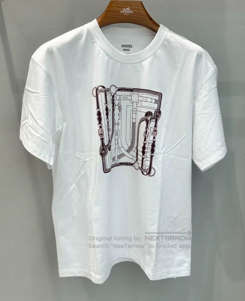 Hermes Hermes Women's 'Canoe' tailored T-shirt short-sleeve Size XS / US 0-2 / IT 36-38 - 1 Thumbnail