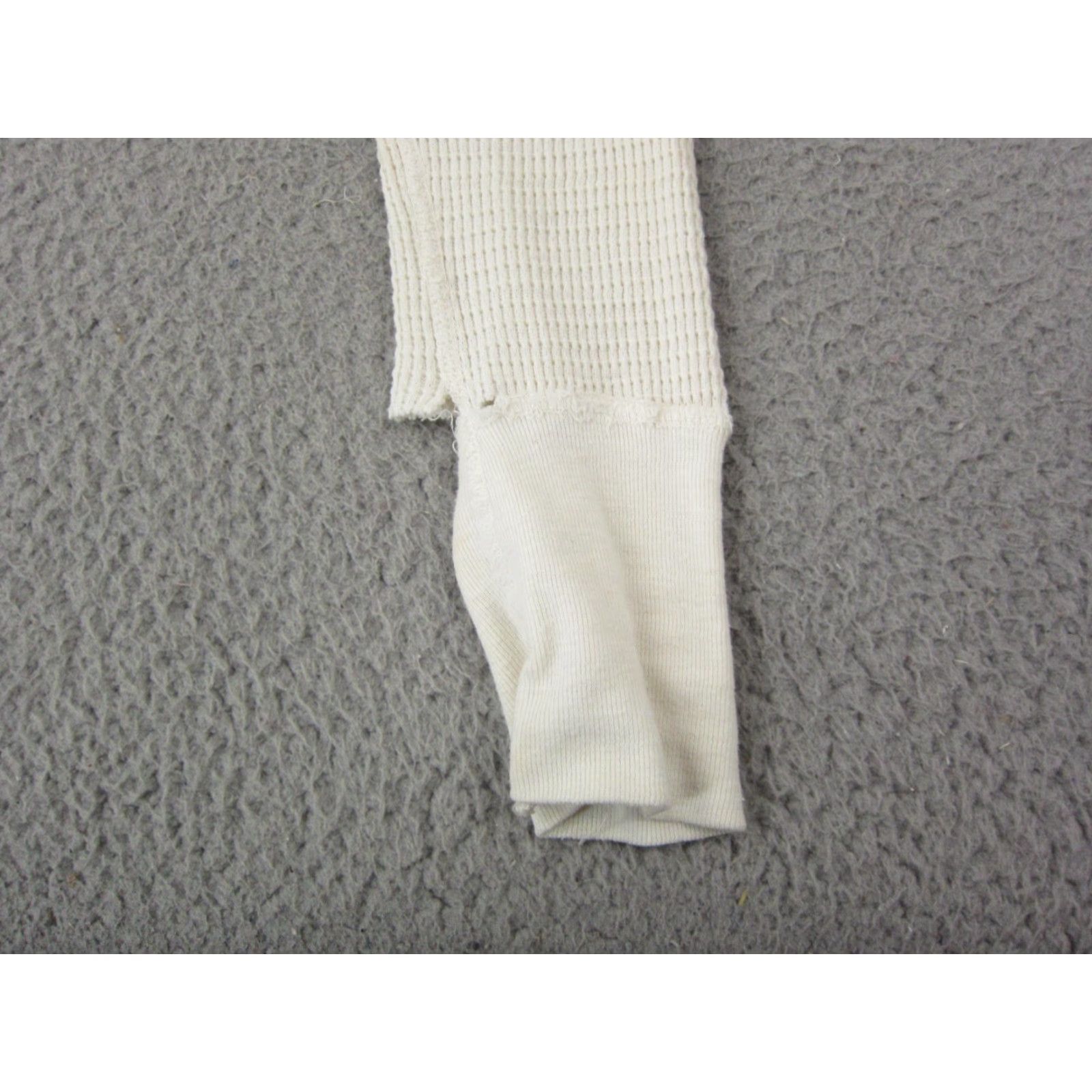 Fruit Of The Loom VINTAGE Fruit of the Loom Pants Mens M Creme Beige Thermal Base Layer Jogger 26in Inseam Cotton Polyester Size US 31 - 6 Thumbnail