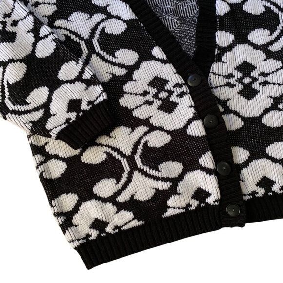 Vintage Vintage Chunky Knit Abstract Novelty Cardigan Sweater M Size M / US 6-8 / IT 42-44 - 7 Thumbnail
