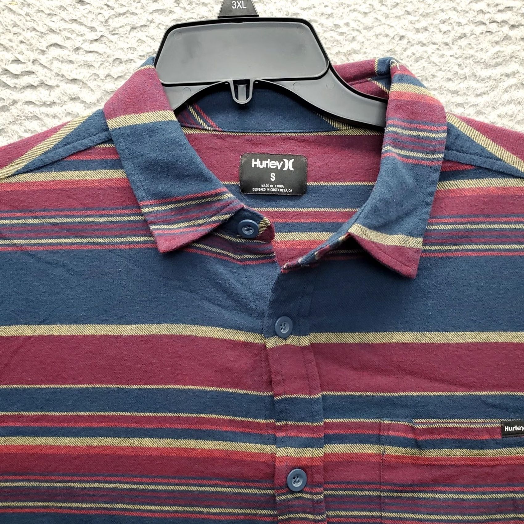 Hurley Hurley Flannel Shirt Men Small Multicolor Striped Long Sleeve Collared Button-Up Size US S / EU 44-46 / 1 - 6 Thumbnail
