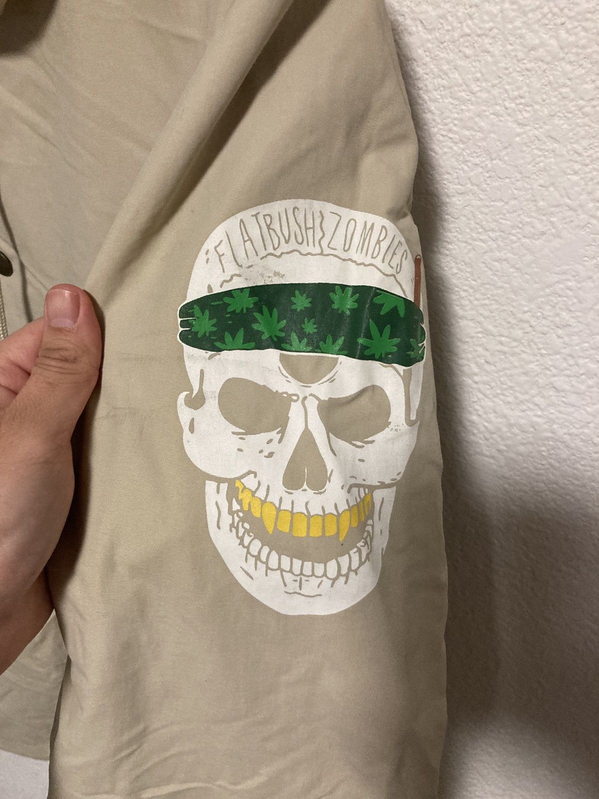 Flatbush Zombies × Rap Tees Flatbush Zombies Windbreaker Jacket Khaki Size US L / EU 52-54 / 3 - 3 Thumbnail