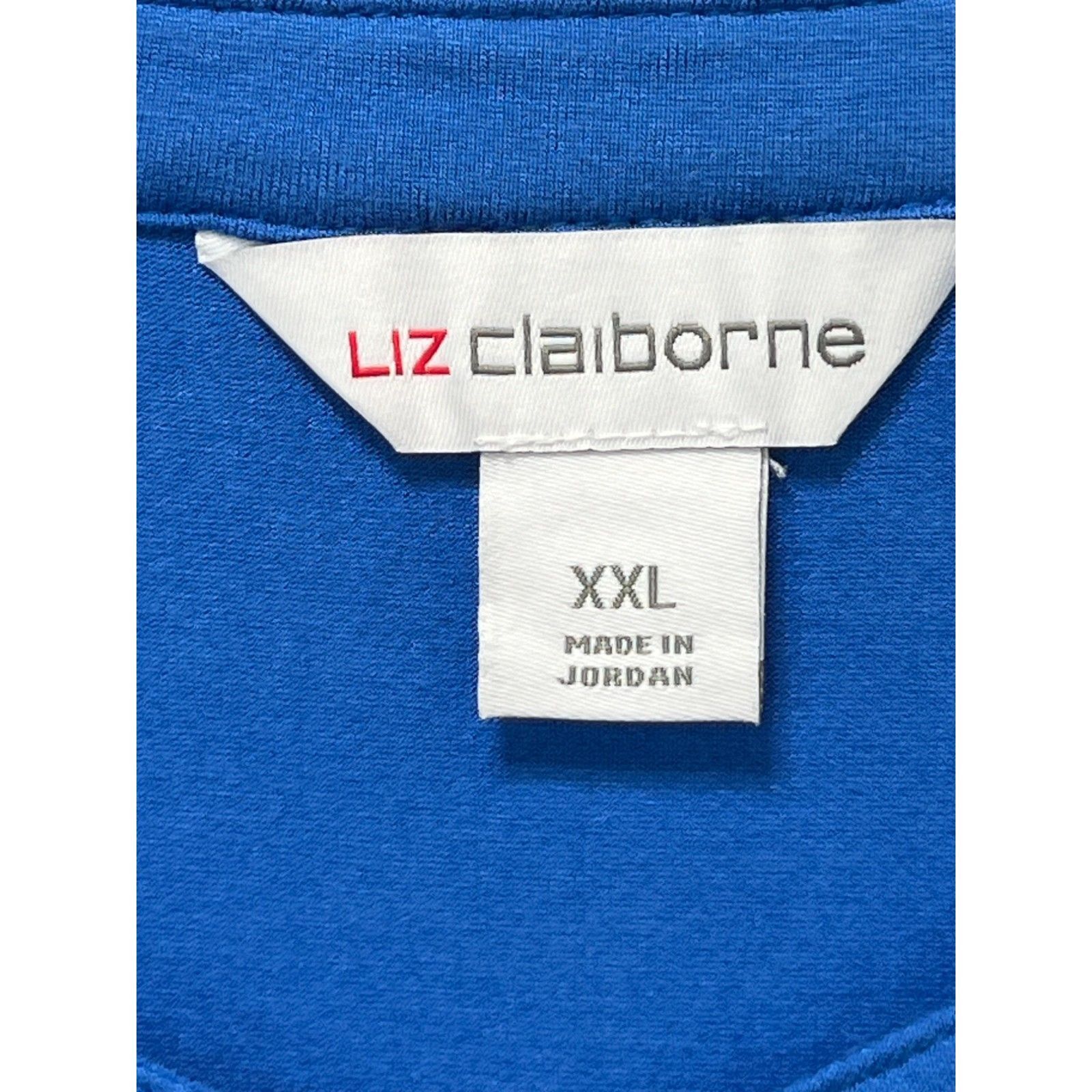 Other Liz Claiborne - Women's Keyhole Neck Short Sleeve Blouse - B Size XXL / US 16-18 / IT 52-54 - 13 Thumbnail