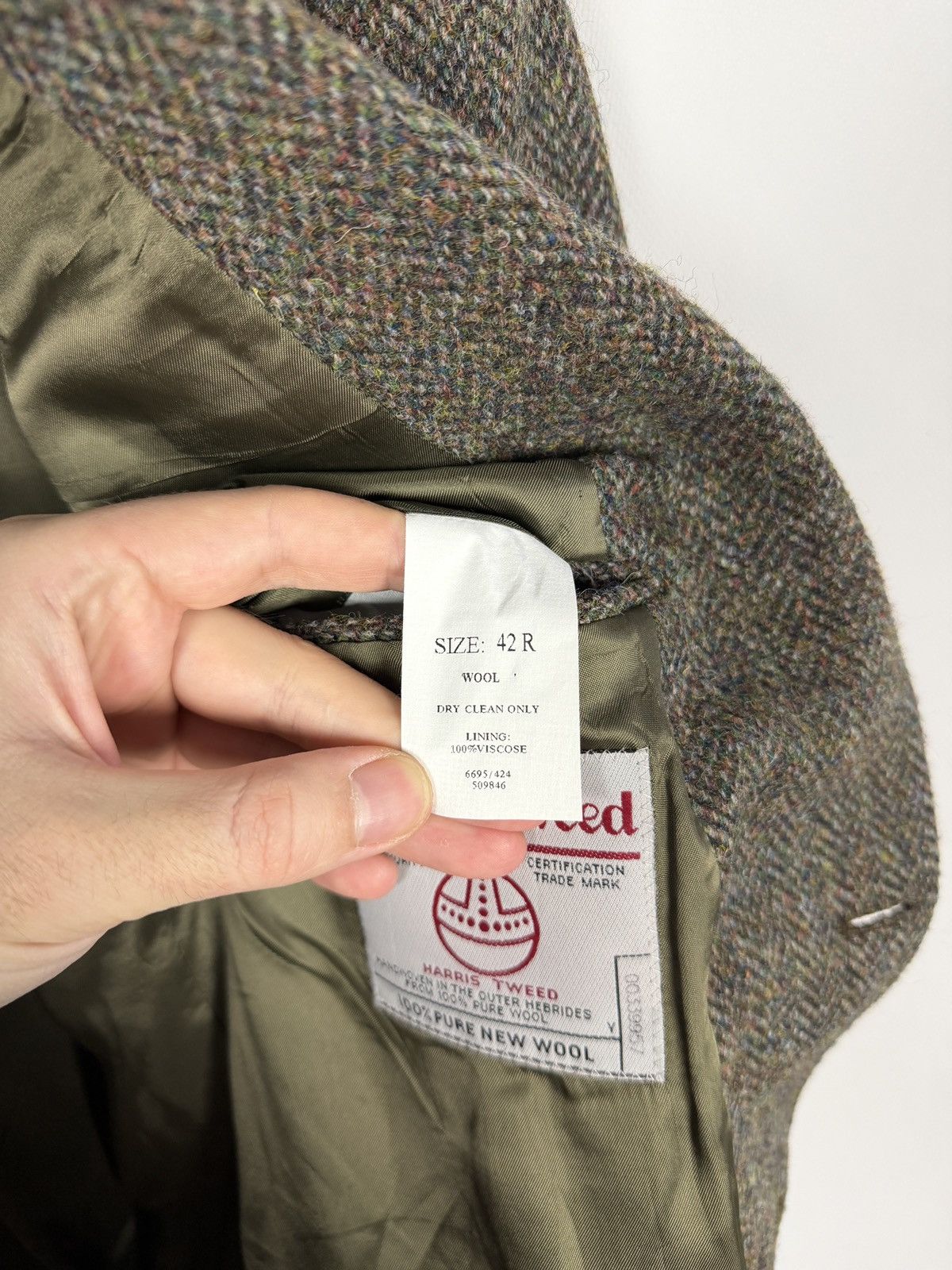 Harris Tweed Harris Tweed x Gurteen Menswear Wool Blazer Vintage Size 42R Size 42R - 10 Thumbnail