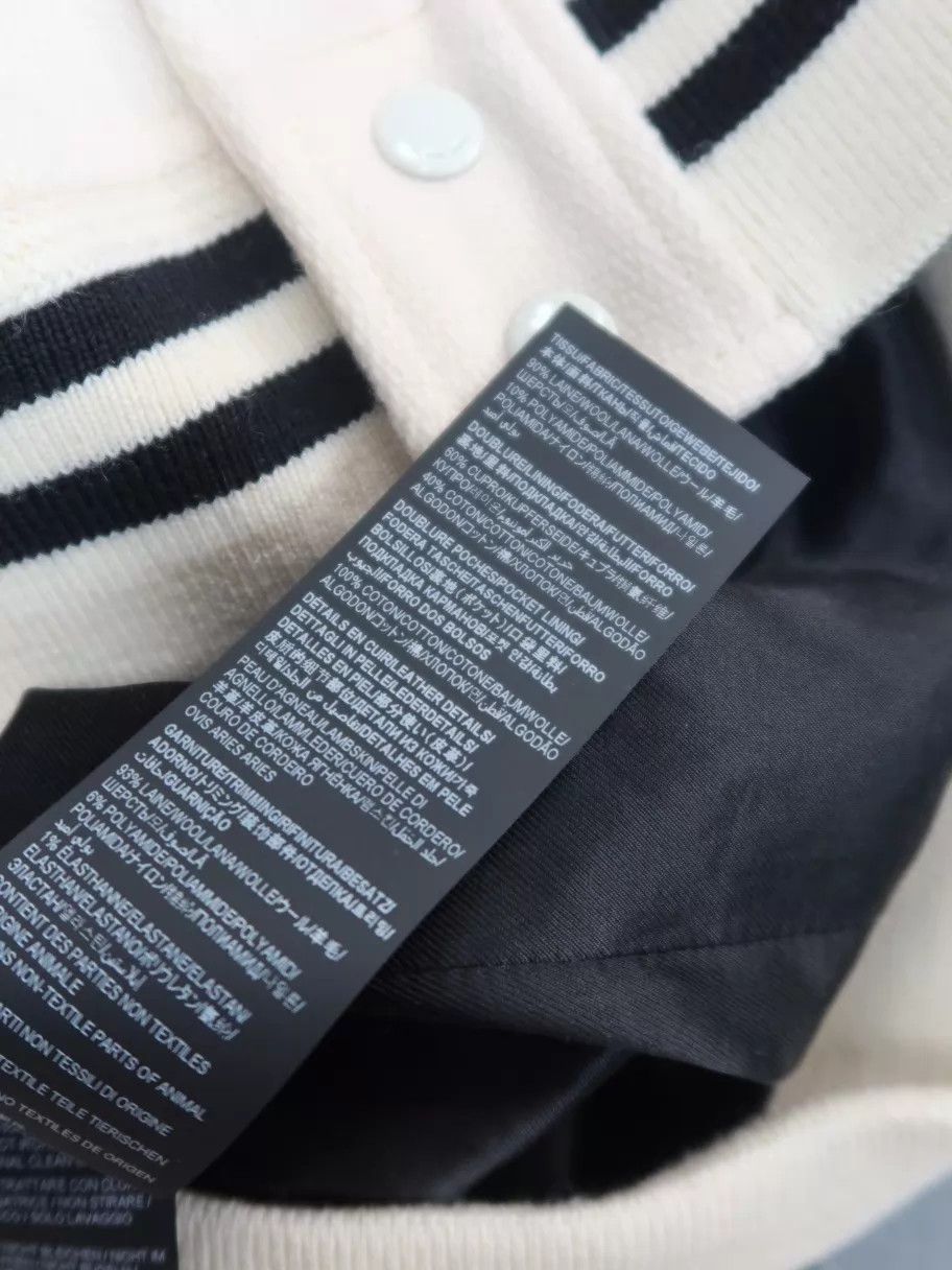 Saint Laurent Paris SAINT LAURENT Men's White Wool Baseball Jacket 46 Mint Size US S / EU 44-46 / 1 - 5 Thumbnail